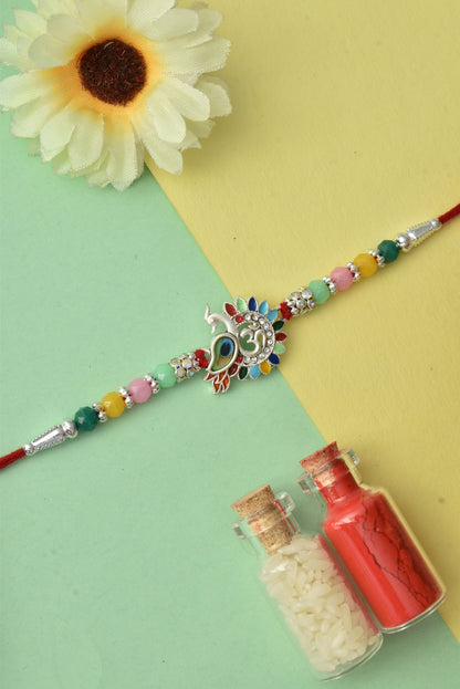 Silver plated rakhi
