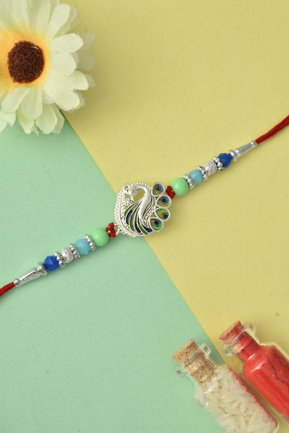 Silver plated rakhi