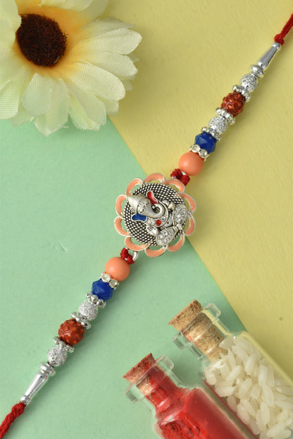 Silver plated rakhi