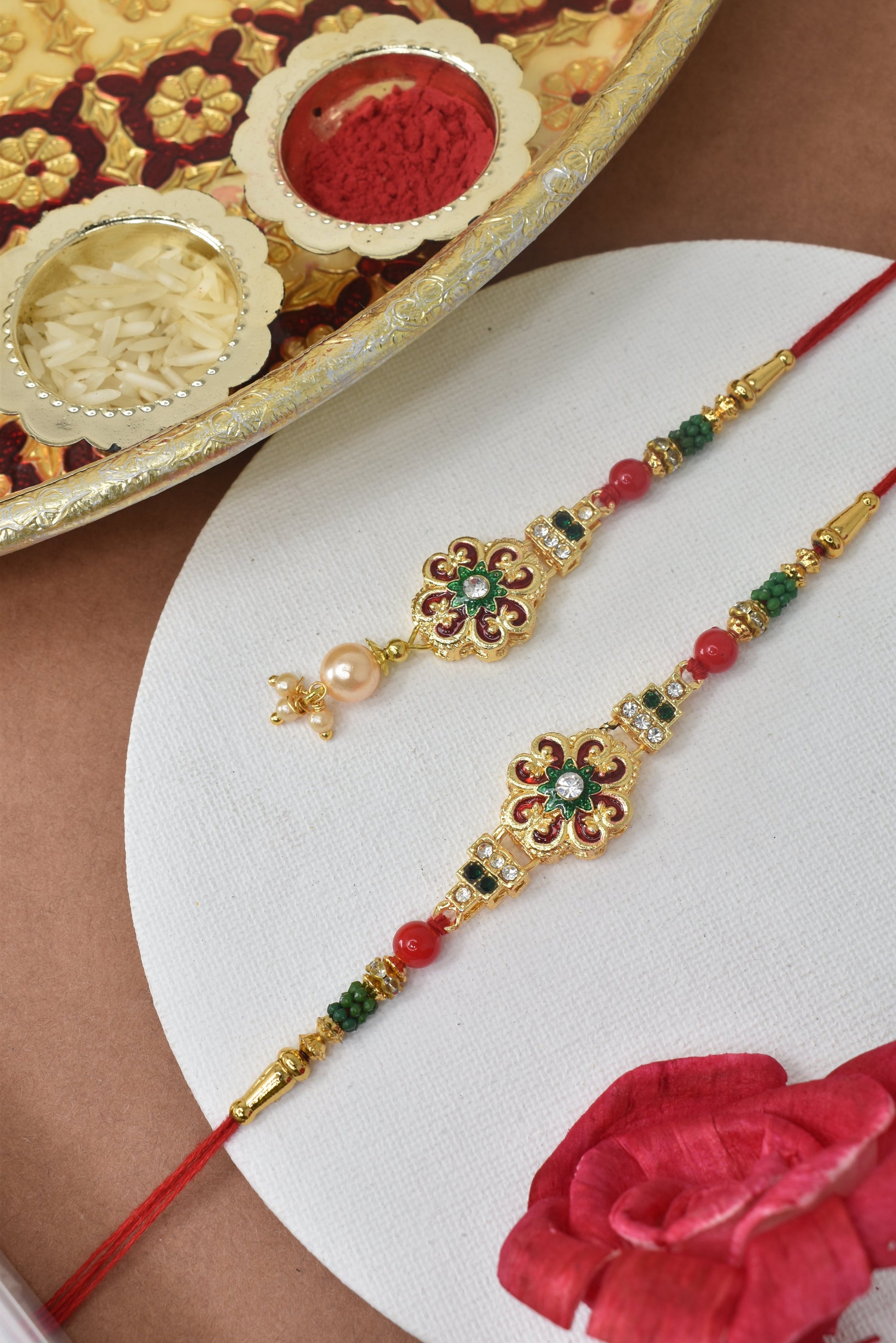 Couple Rakhi Set, Rakhi Set for Bhai Bhabhi