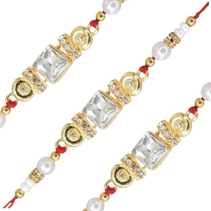 Silver Diamond Rakhi