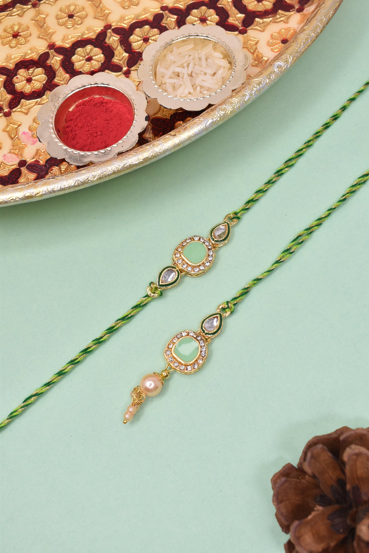 Couple Rakhi Set, Rakhi Set for Bhai Bhabhi