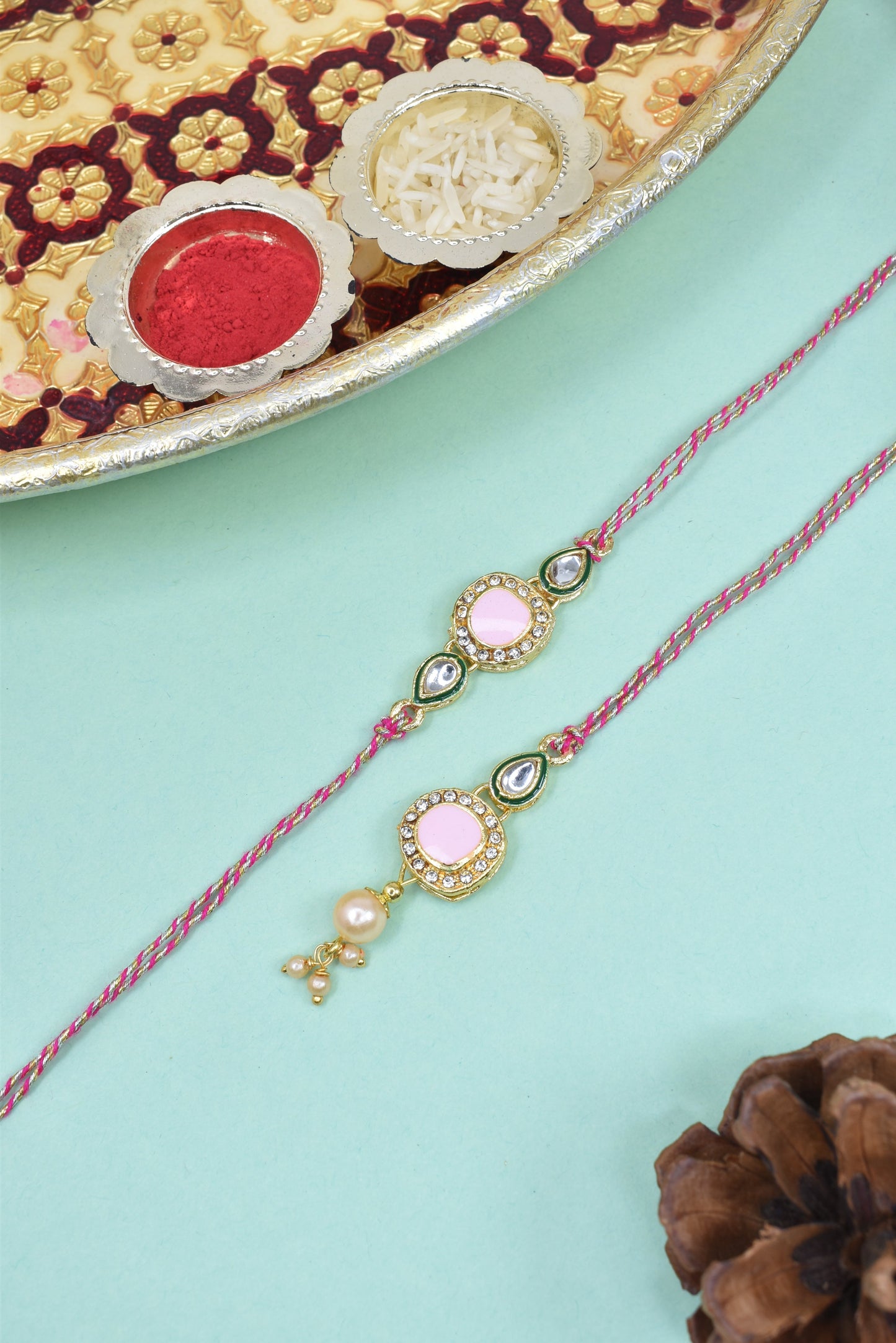 Couple Rakhi Set, Rakhi Set for Bhai Bhabhi