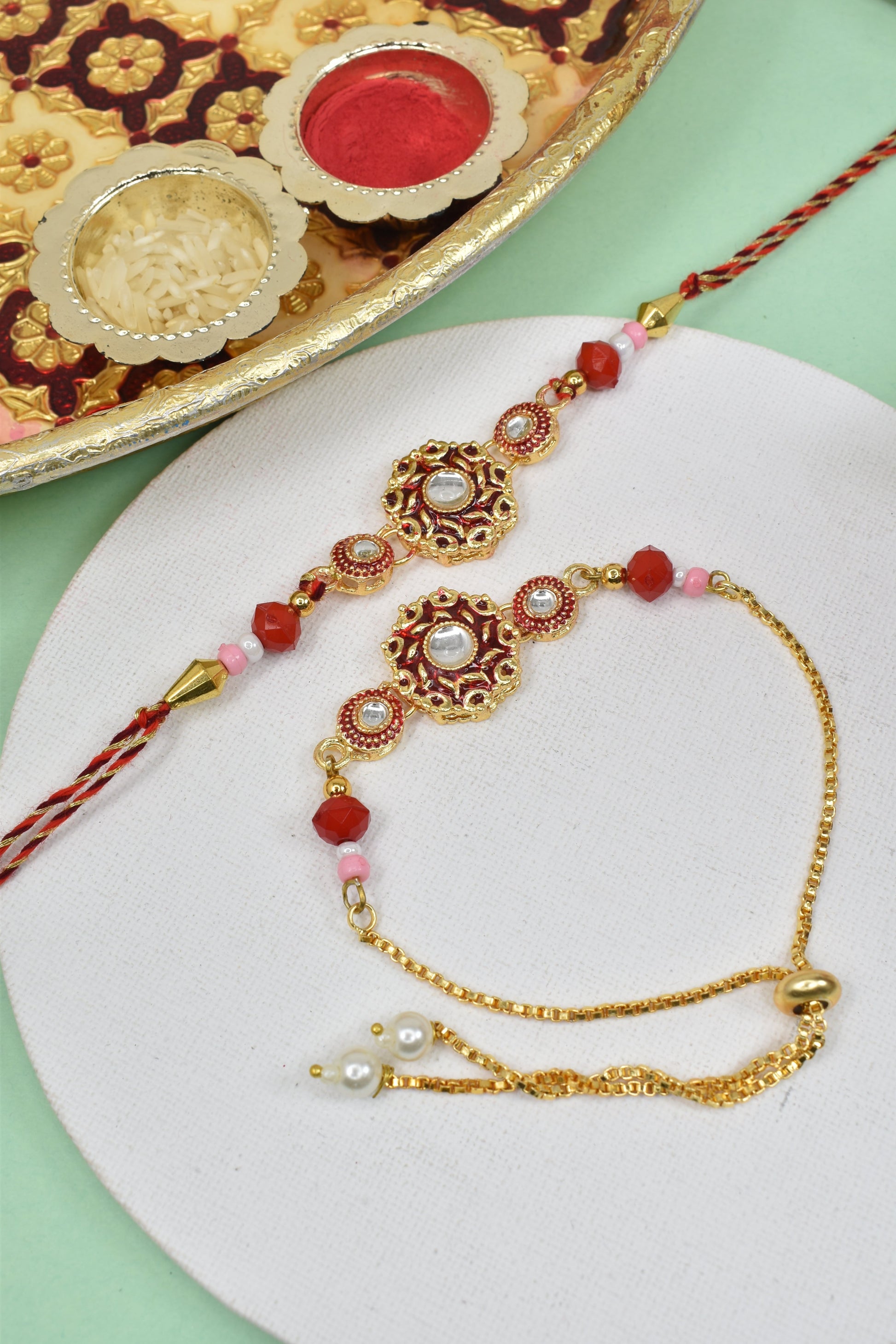 Couple Rakhi Set, Rakhi Set for Bhai Bhabhi