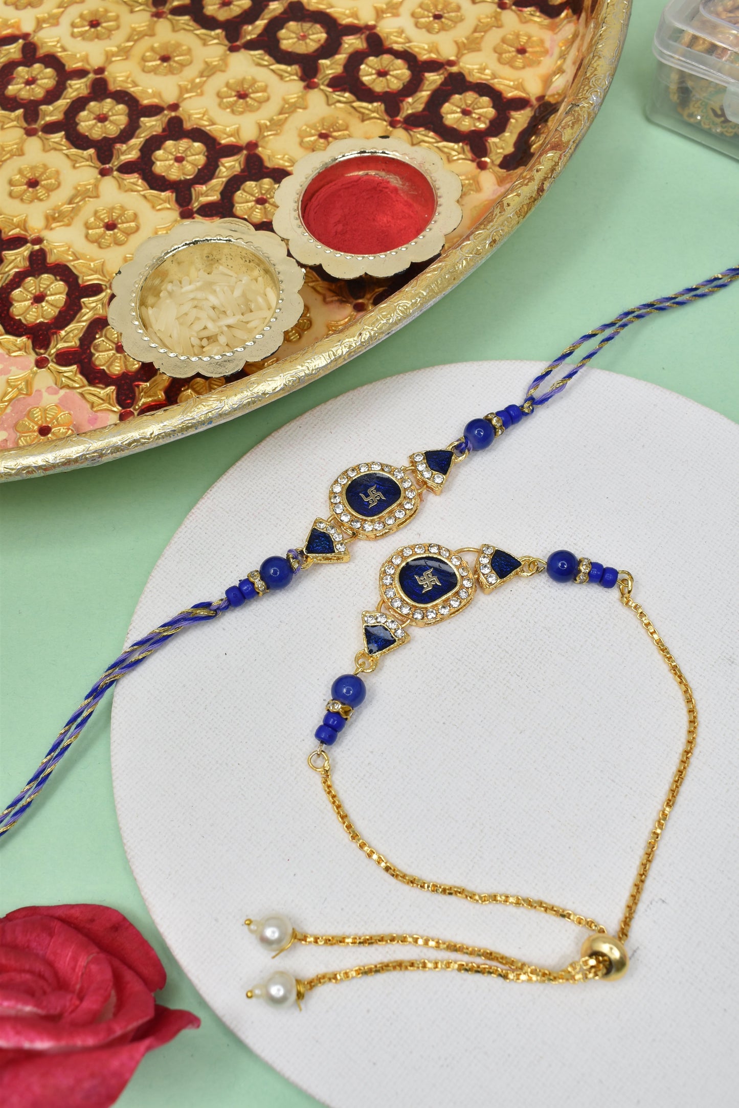 Couple Rakhi Set, Rakhi Set for Bhai Bhabhi