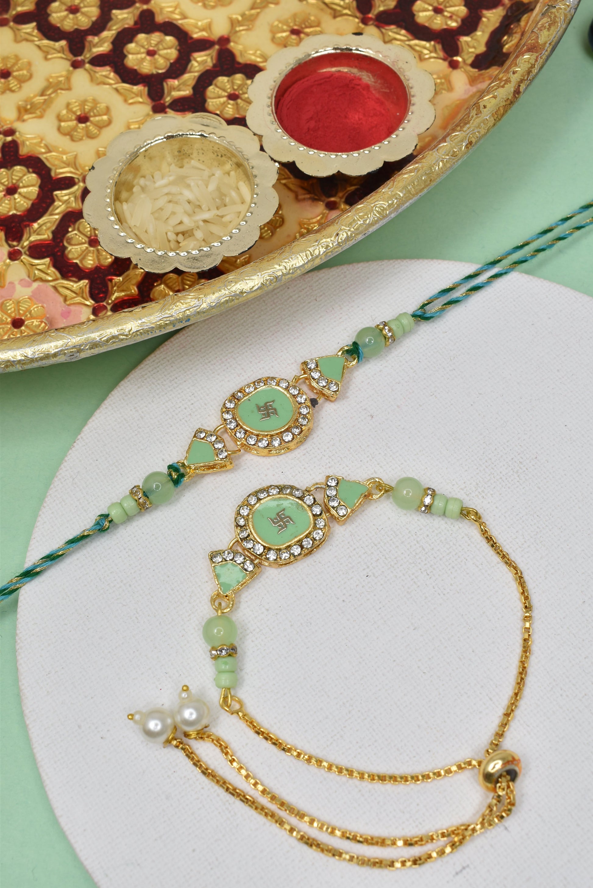 Couple Rakhi Set, Rakhi Set for Bhai Bhabhi