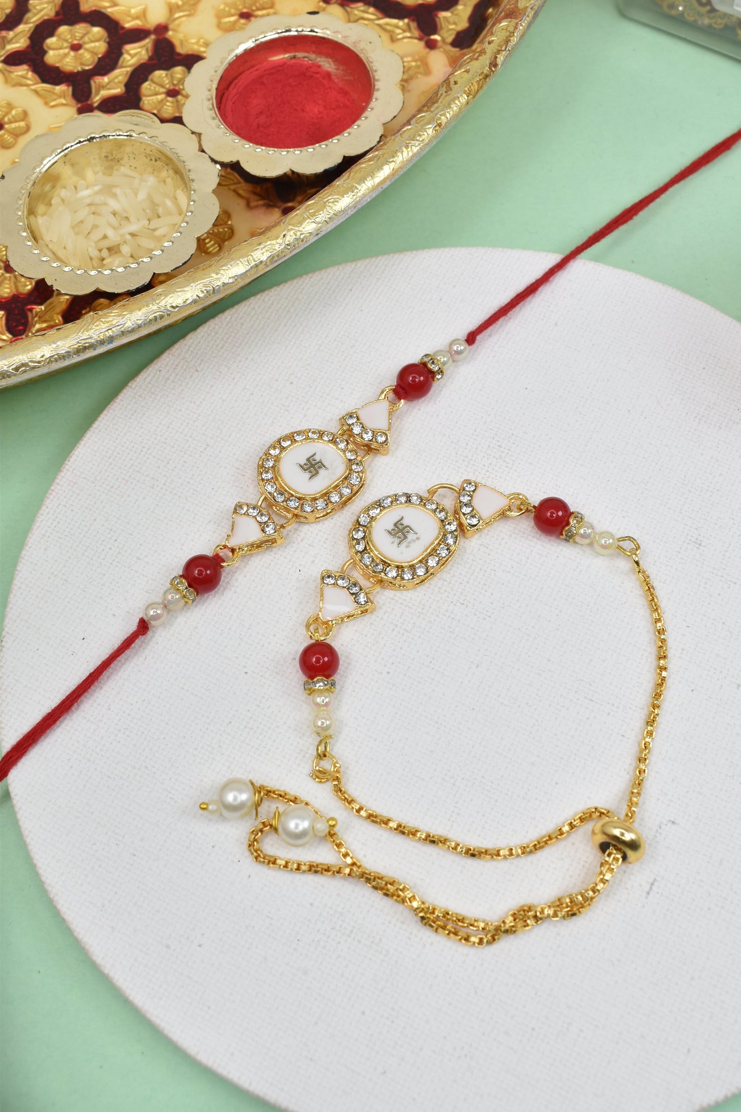 Couple Rakhi Set, Rakhi Set for Bhai Bhabhi