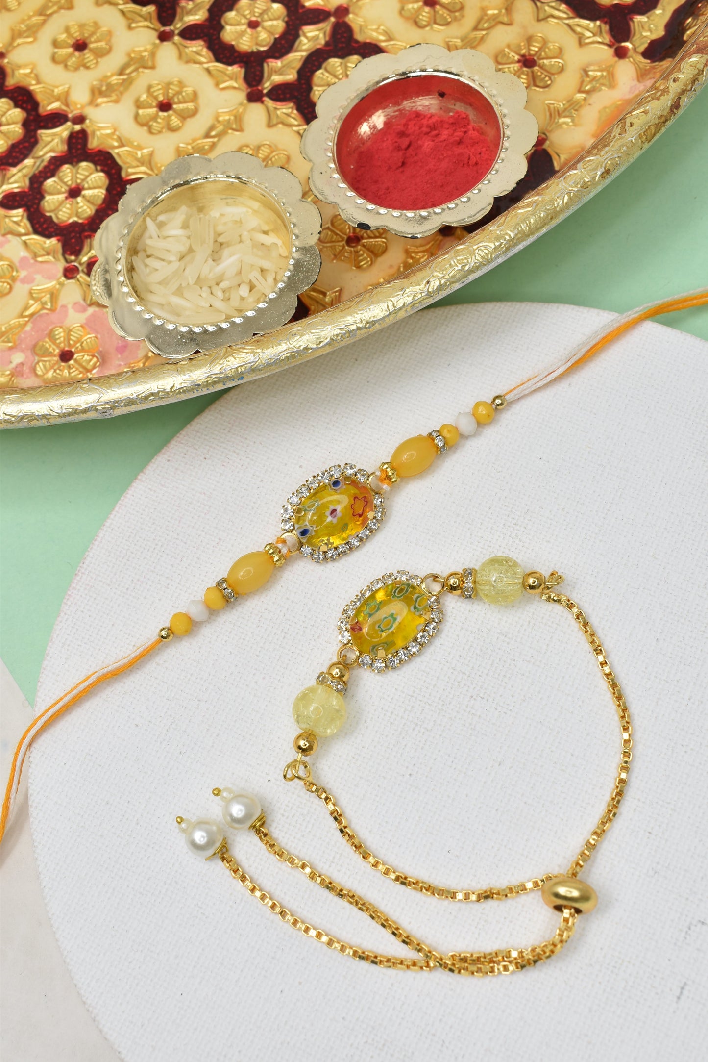 Couple Rakhi Set, Rakhi Set for Bhai Bhabhi