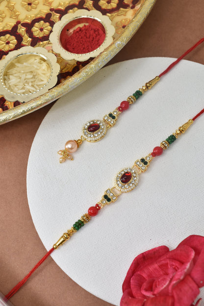 Couple Rakhi Set, Rakhi Set for Bhai Bhabhi