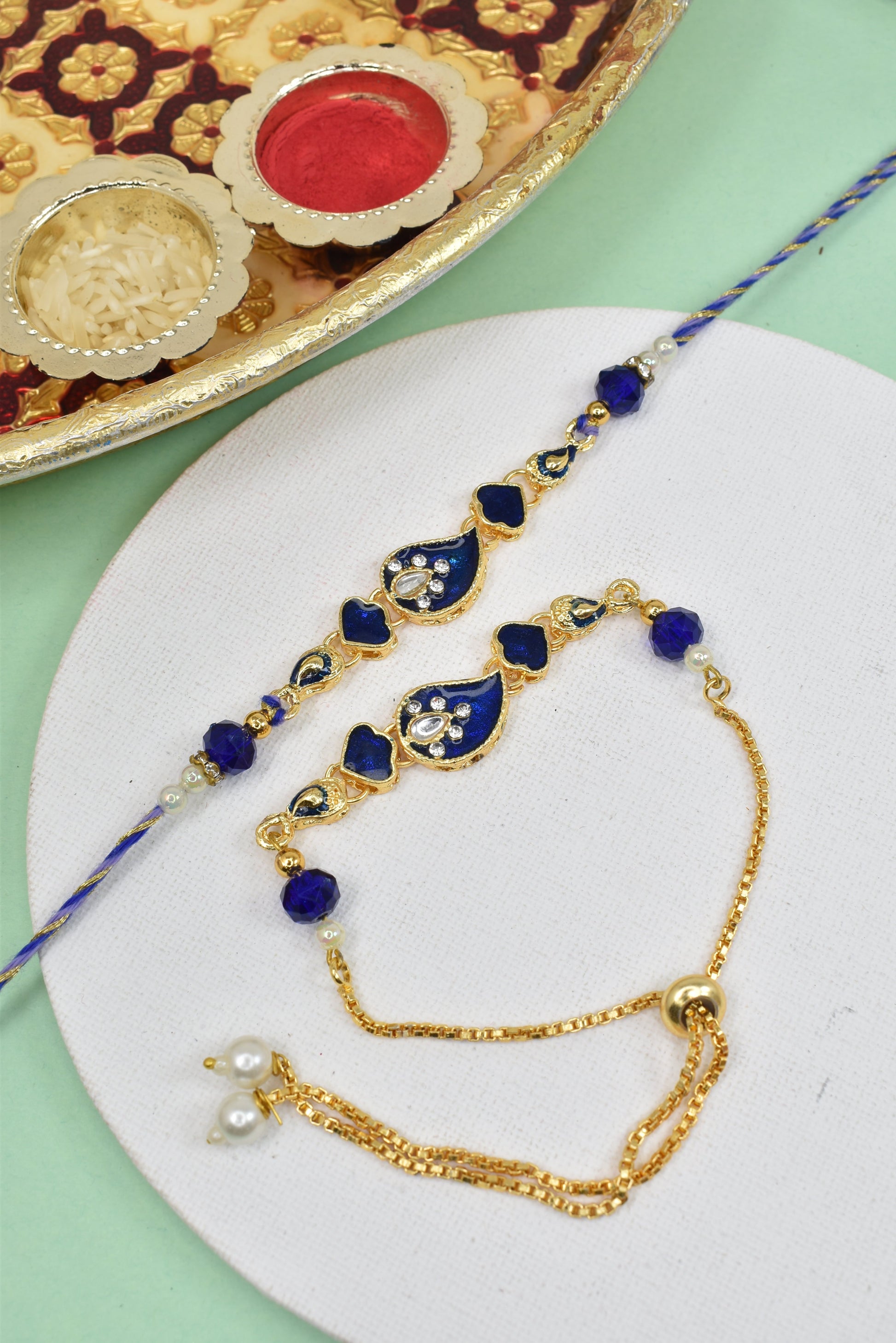 Couple Rakhi Set, Rakhi Set for Bhai Bhabhi