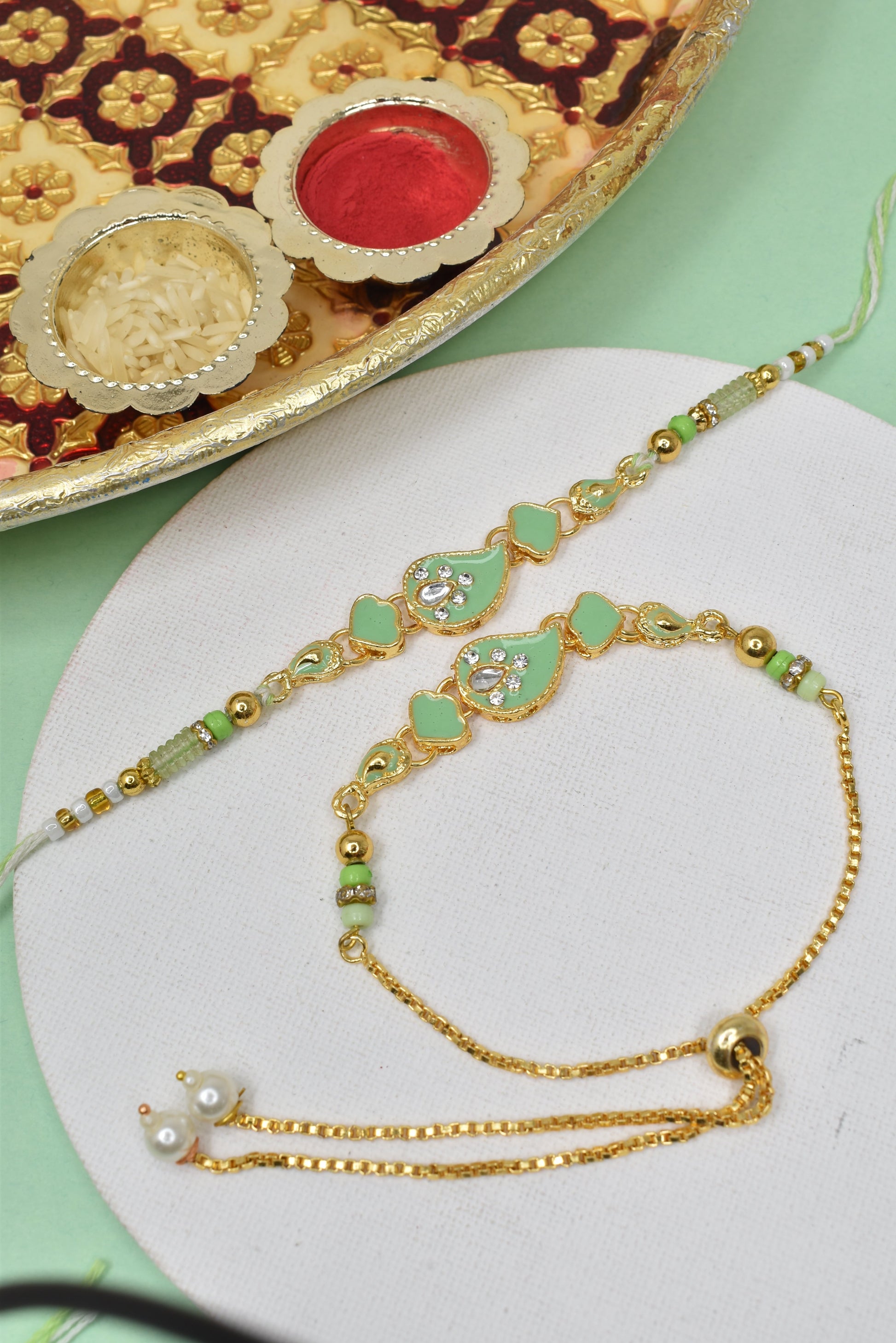 Couple Rakhi Set, Rakhi Set for Bhai Bhabhi