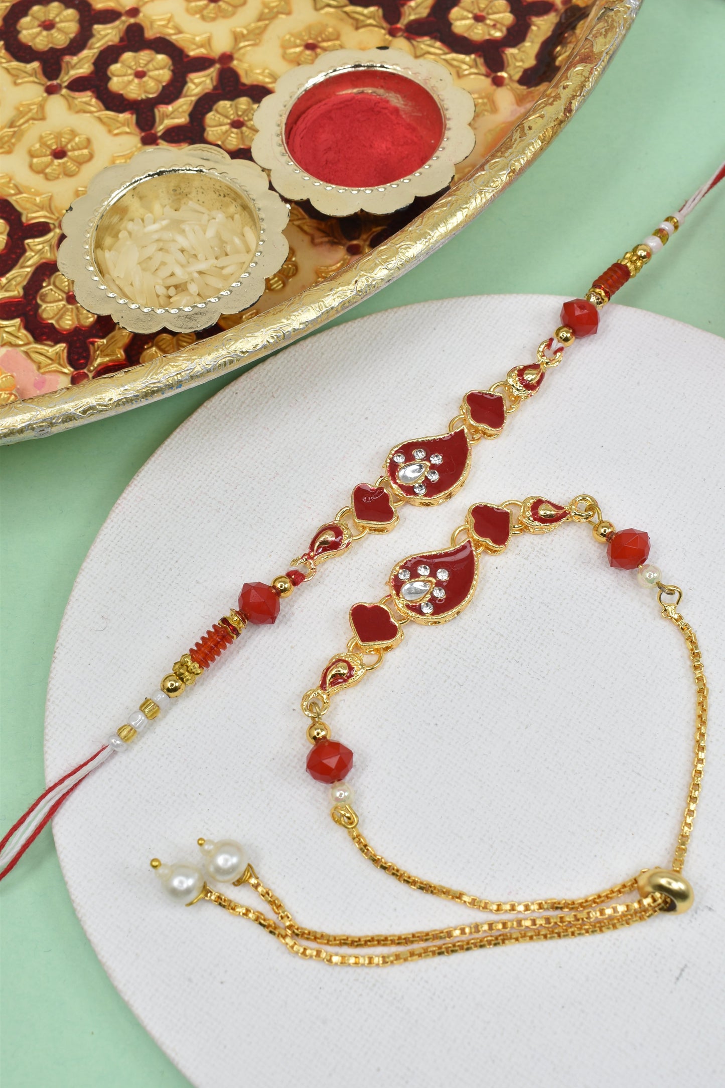 Couple Rakhi Set, Rakhi Set for Bhai Bhabhi