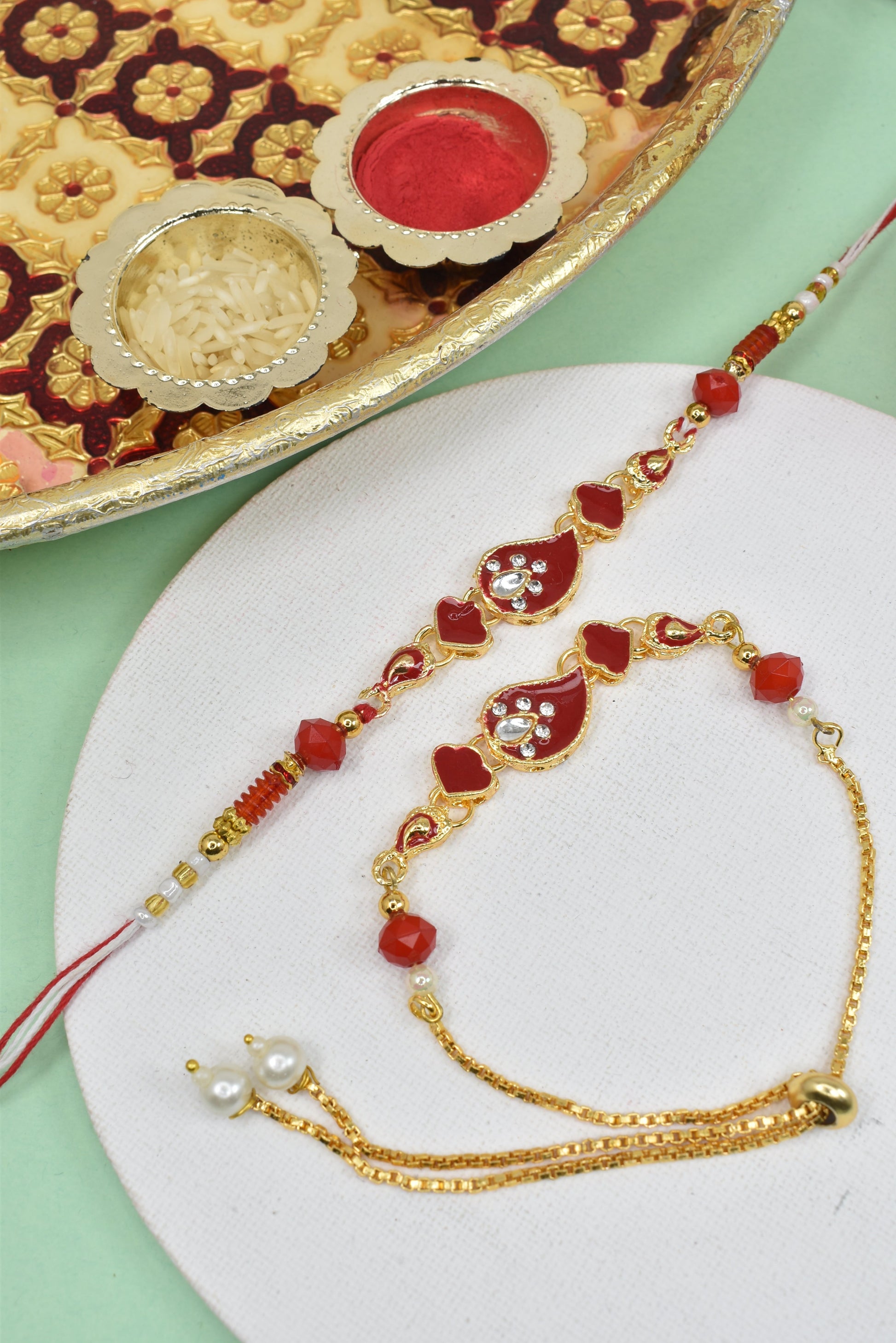 Couple Rakhi Set, Rakhi Set for Bhai Bhabhi