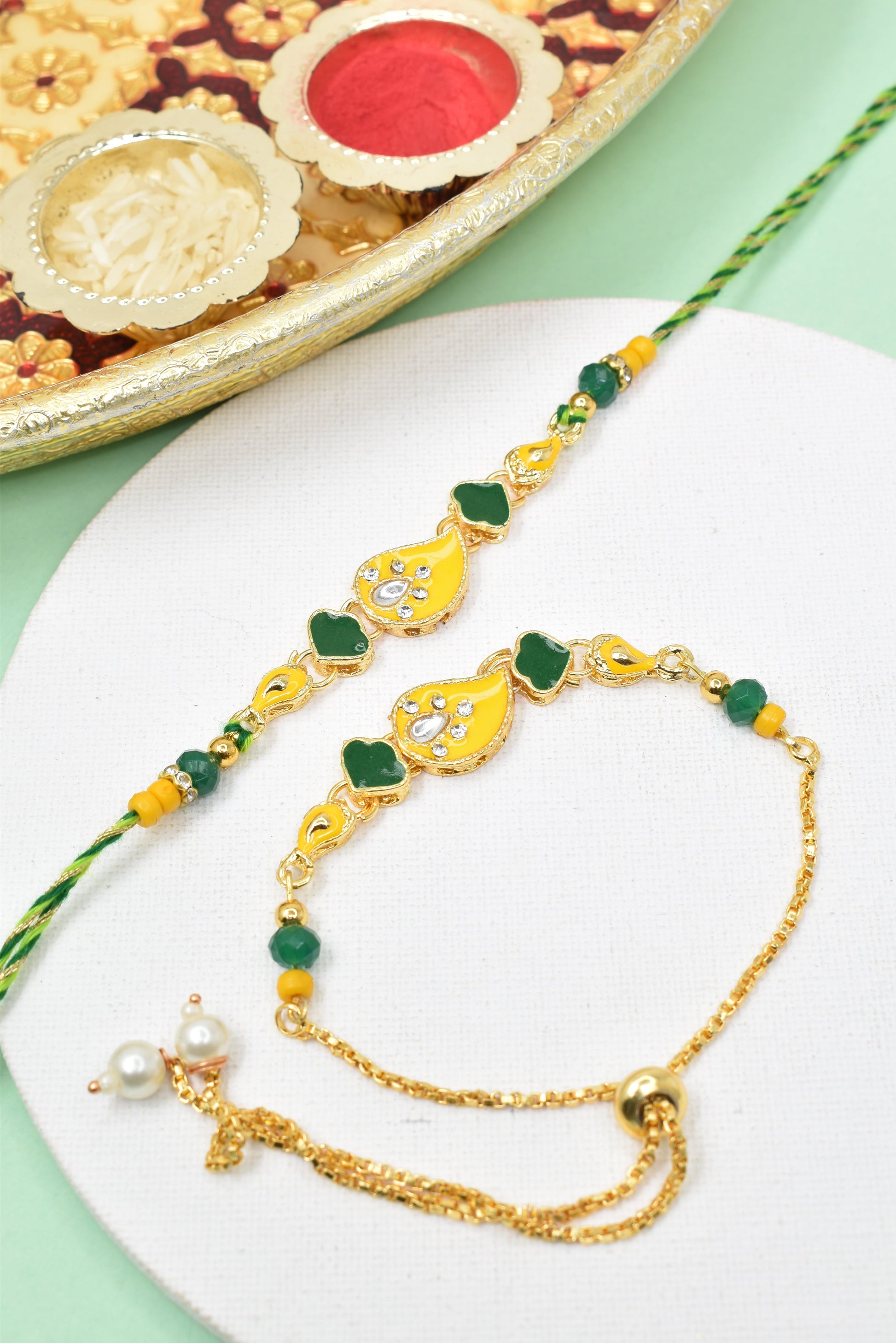 Couple Rakhi Set, Rakhi Set for Bhai Bhabhi