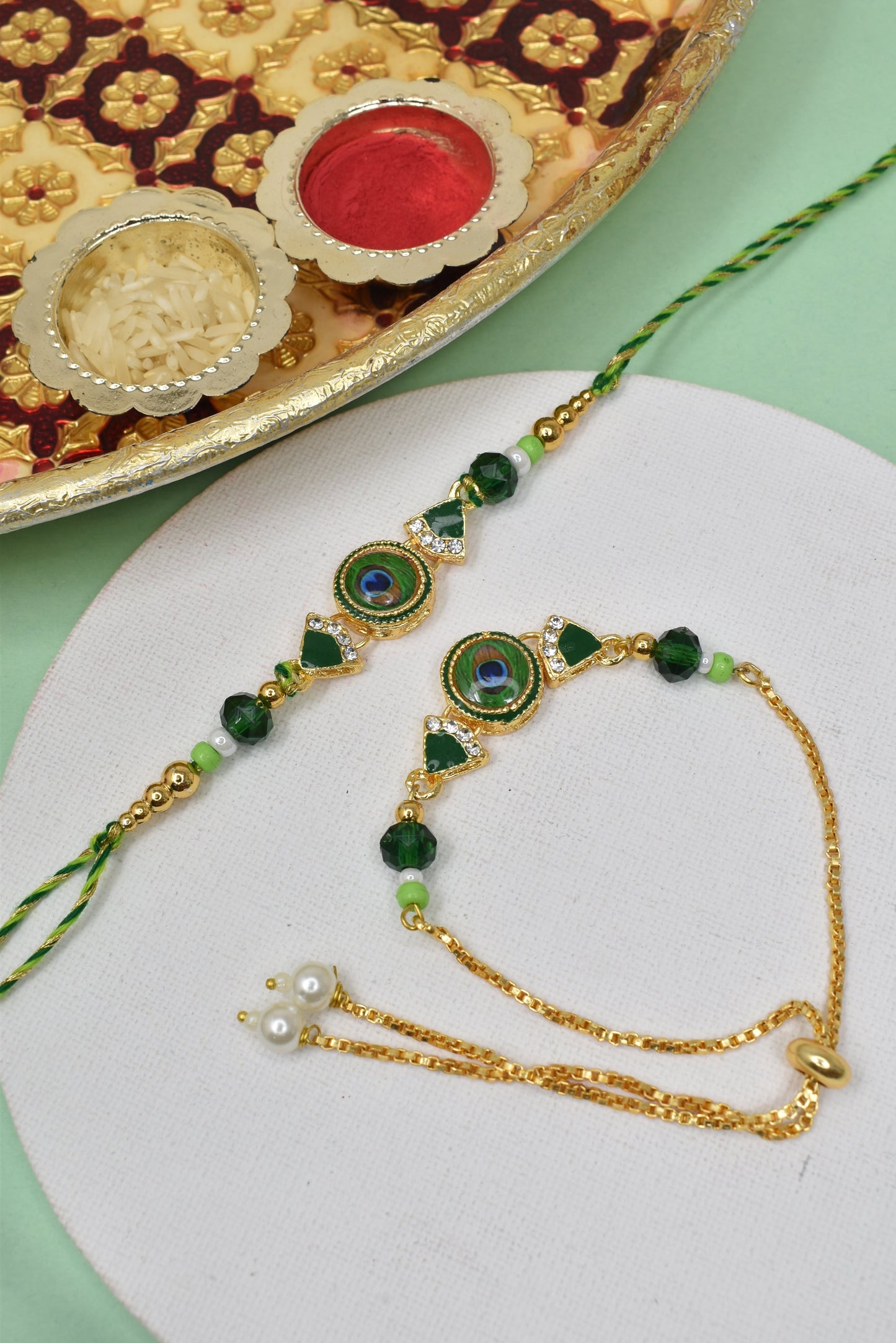 Couple Rakhi Set, Rakhi Set for Bhai Bhabhi