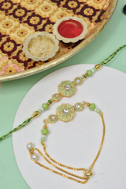 Couple Rakhi Set, Rakhi Set for Bhai Bhabhi