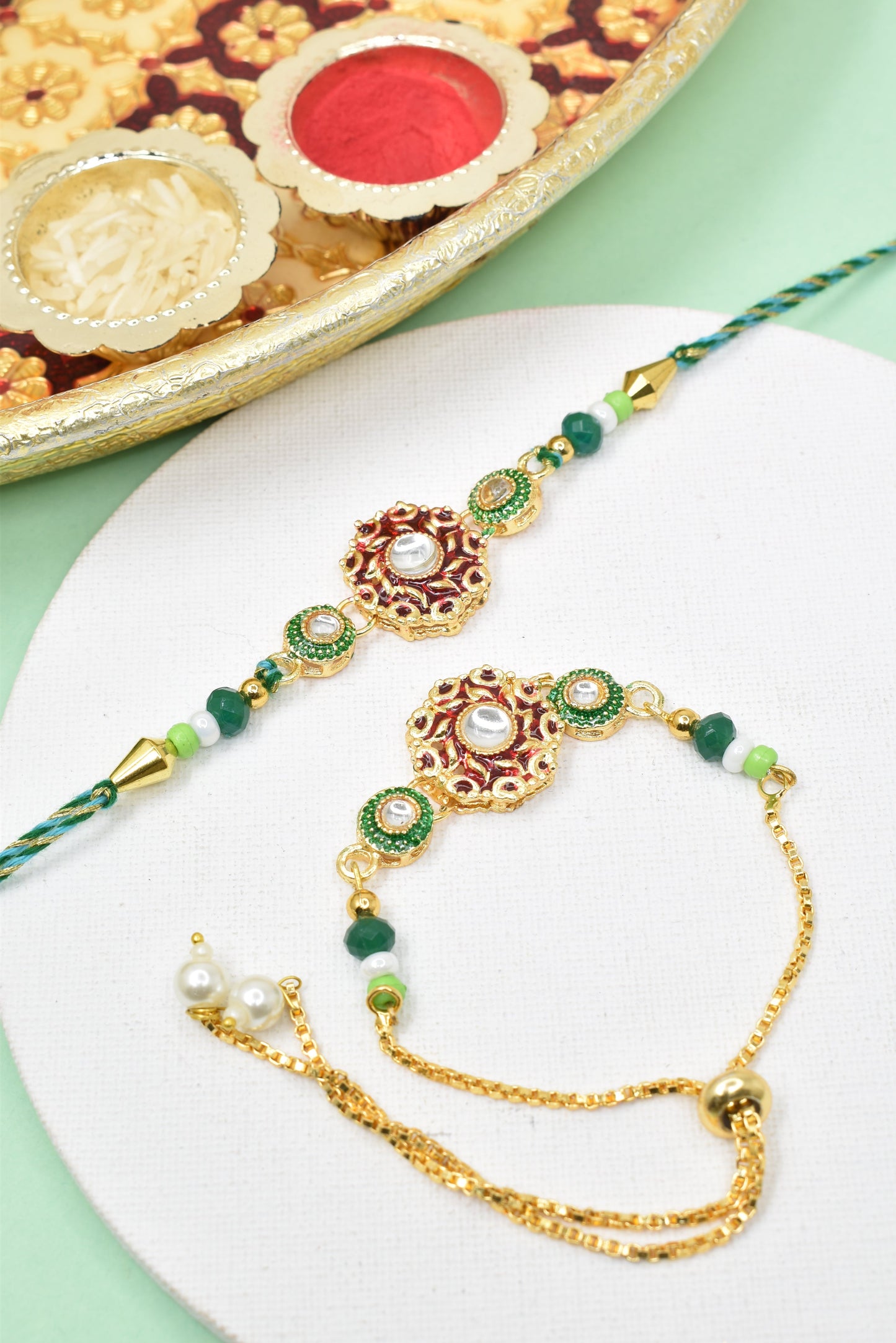 Couple Rakhi Set, Rakhi Set for Bhai Bhabhi