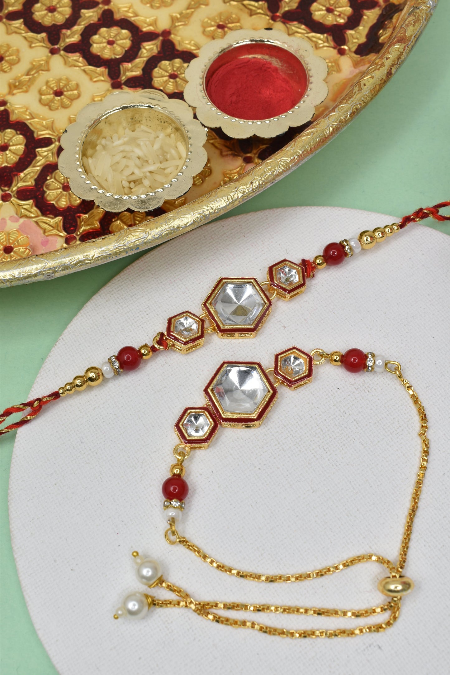 Couple Rakhi Set, Rakhi Set for Bhai Bhabhi