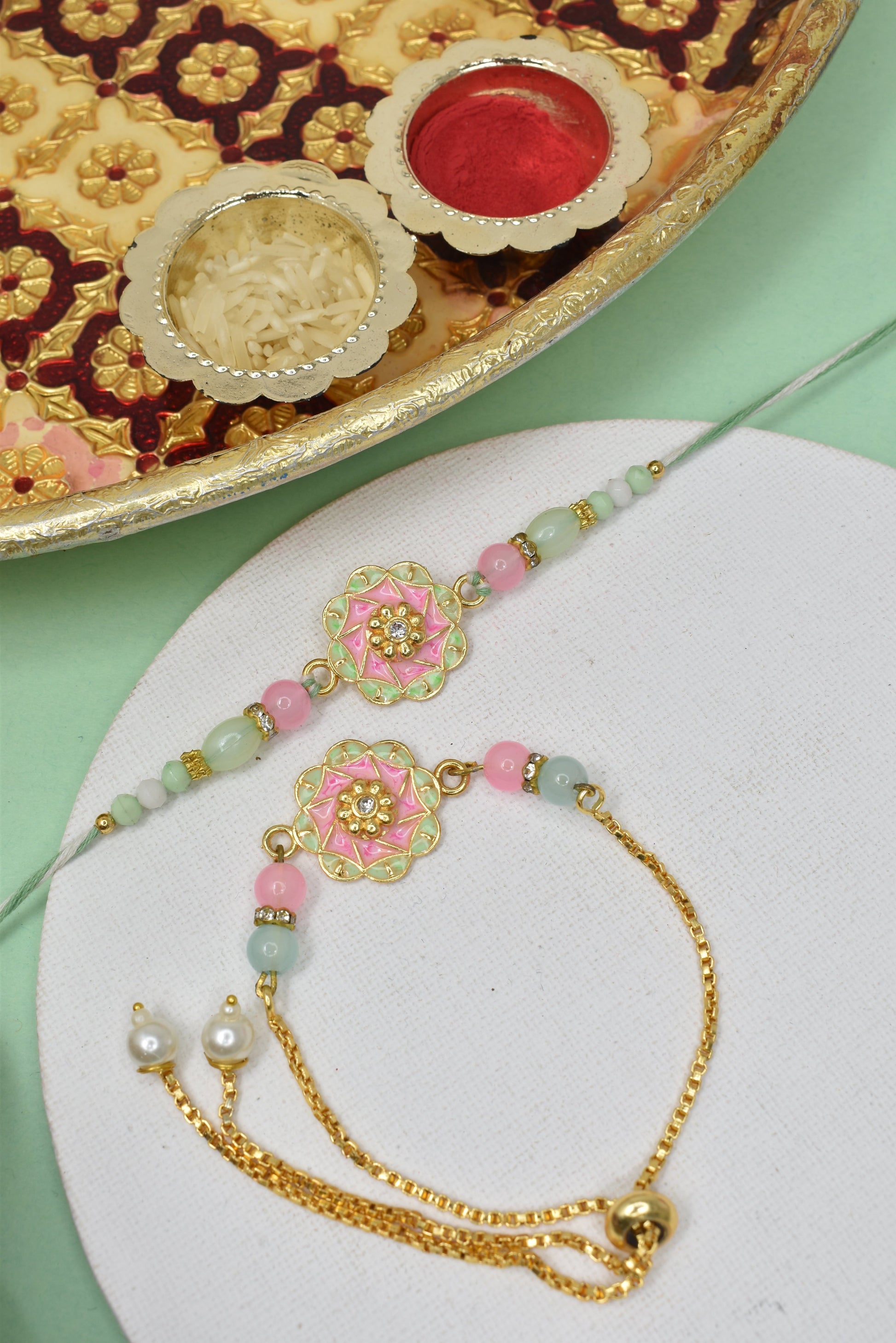 Couple Rakhi Set, Rakhi Set for Bhai Bhabhi