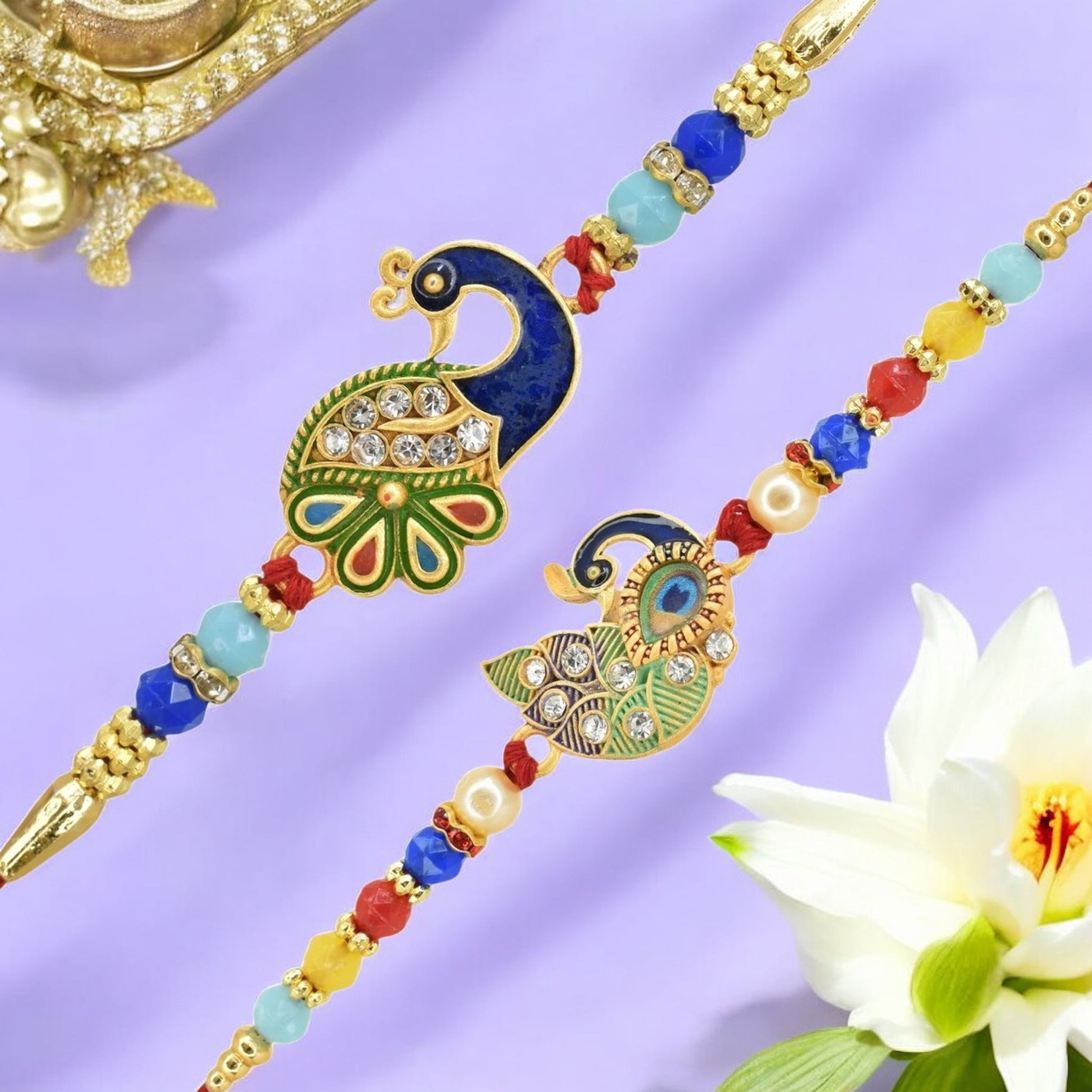 Rakhi with Greeting Card and Box