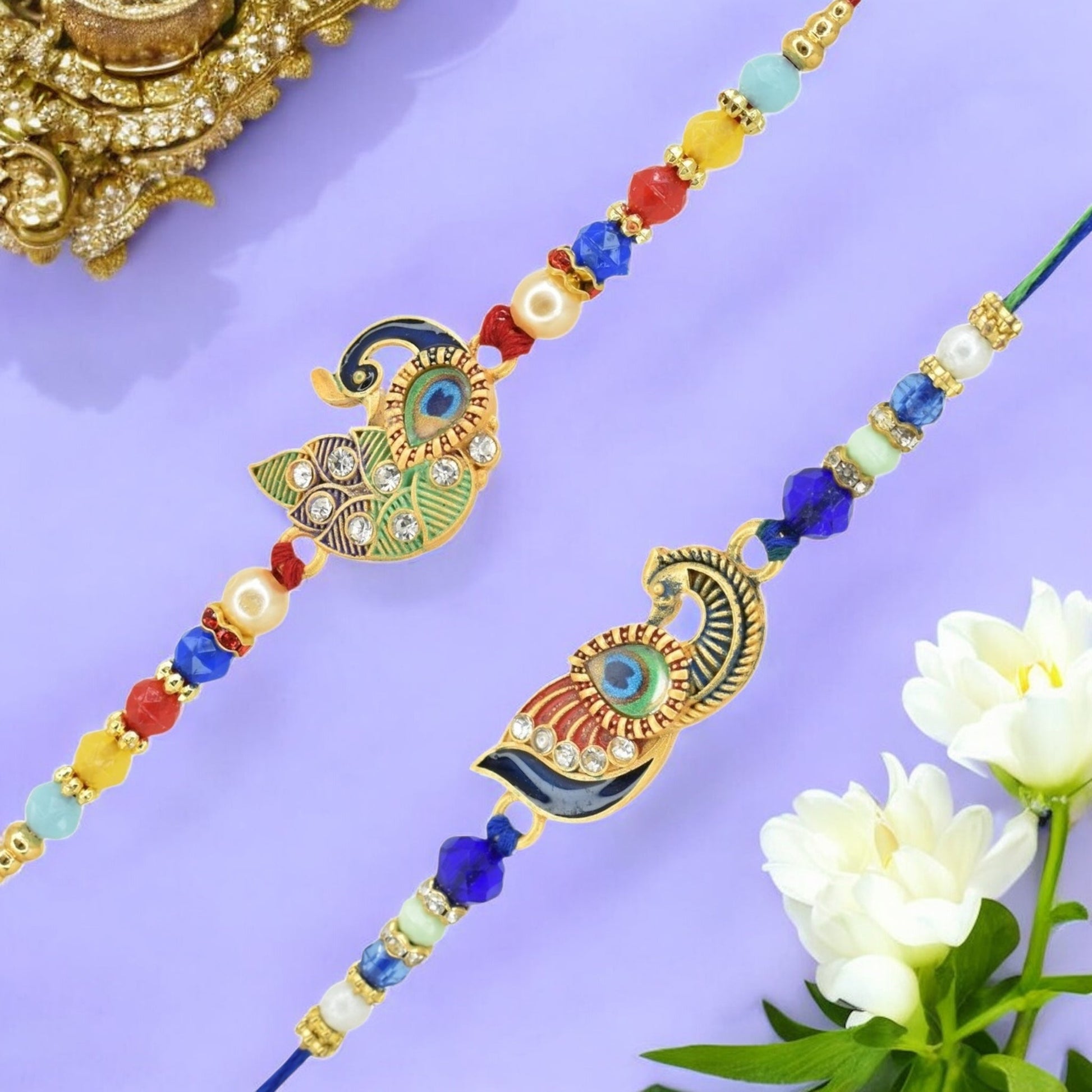 Rakhi with Greeting Card and Box