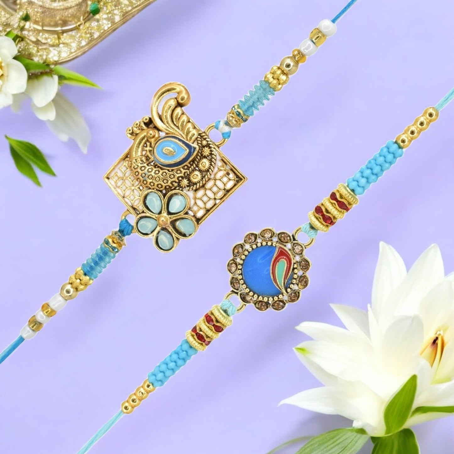 Rakhi with Greeting Card and Box