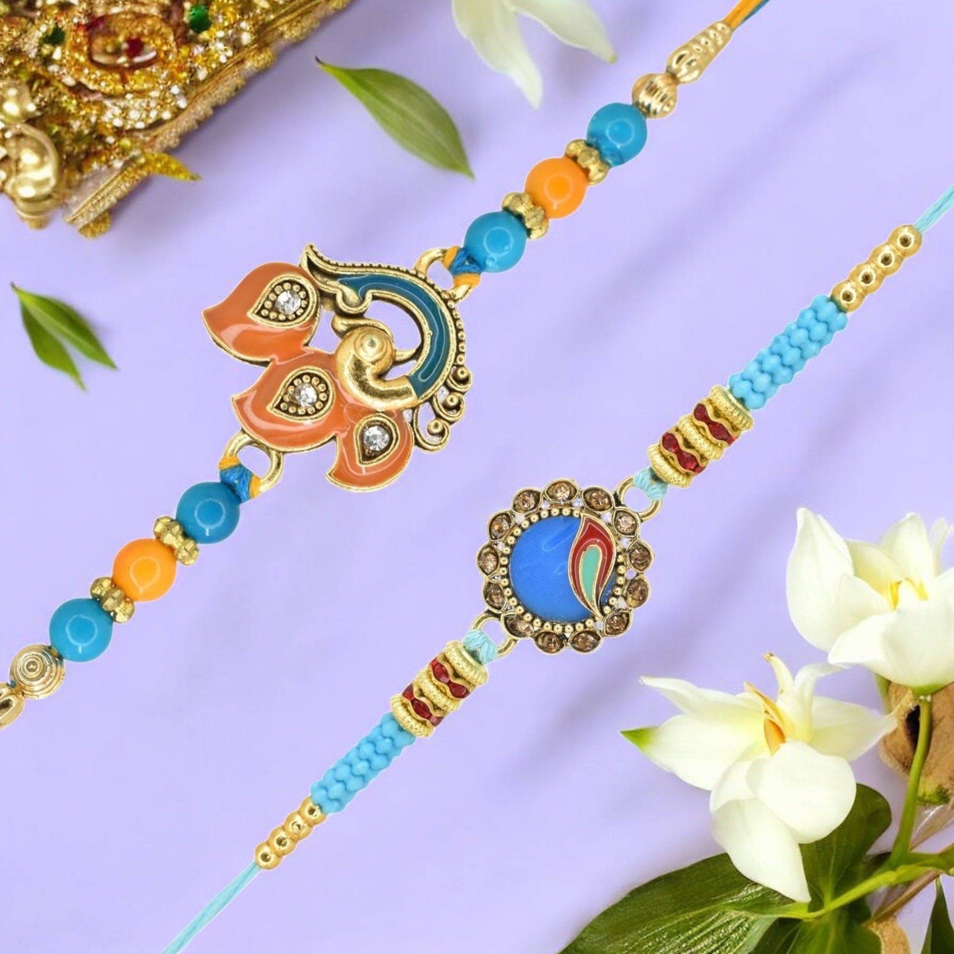 Rakhi with Greeting Card and Box