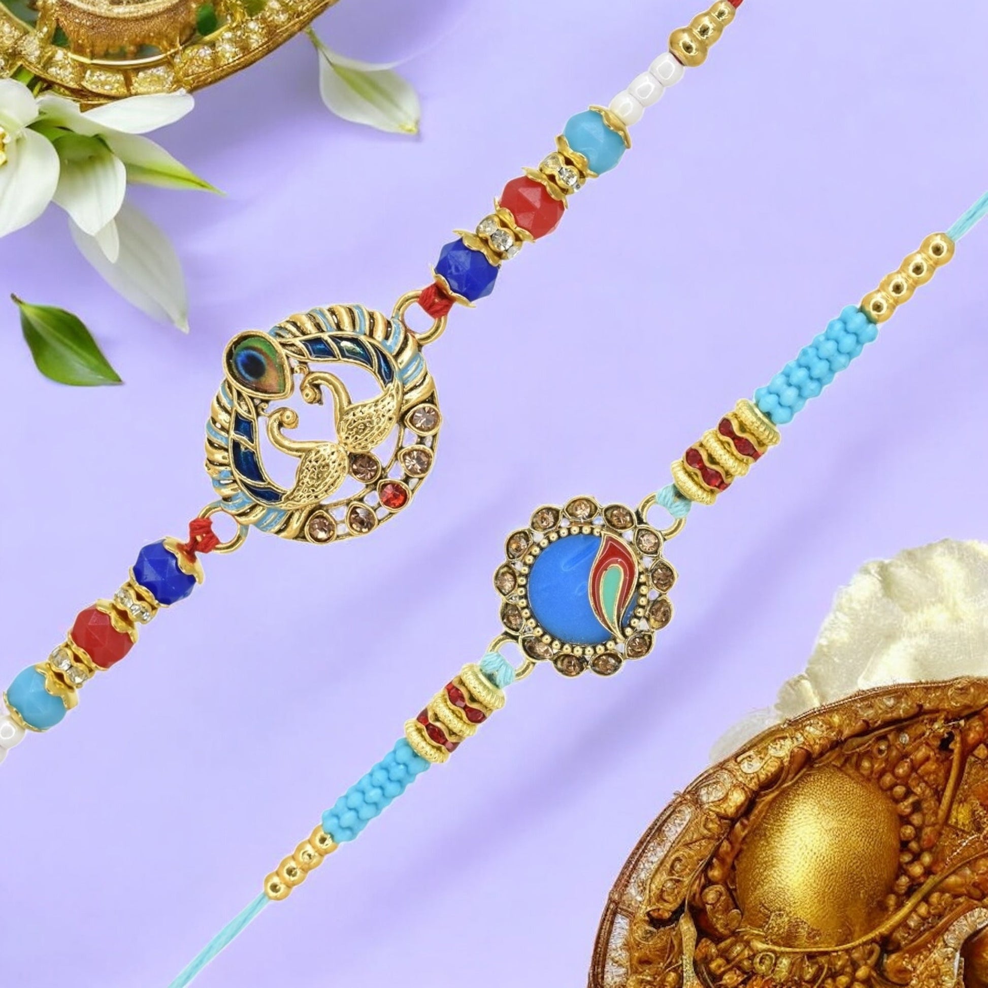Rakhi with Greeting Card and Box
