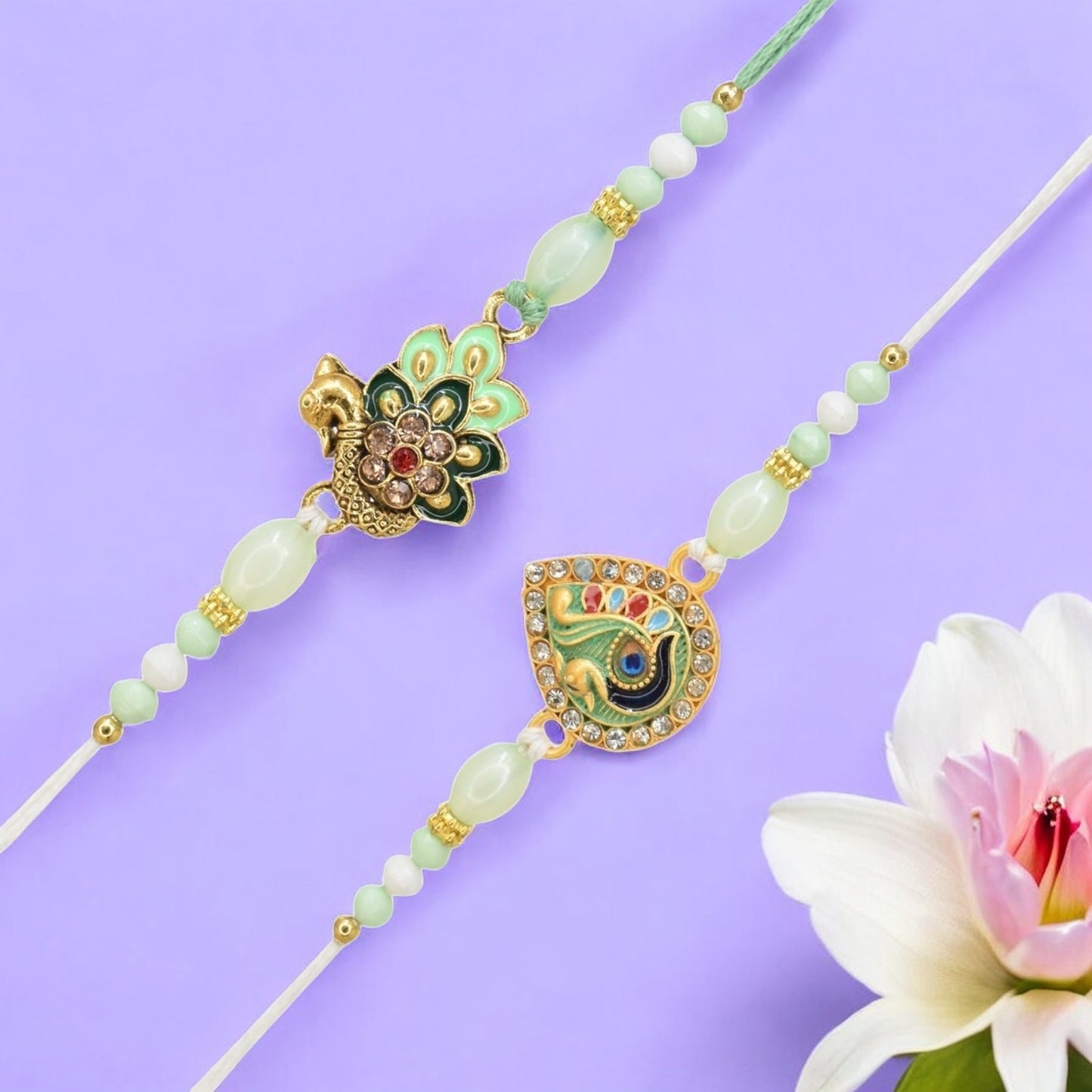 Rakhi with Greeting Card and Box