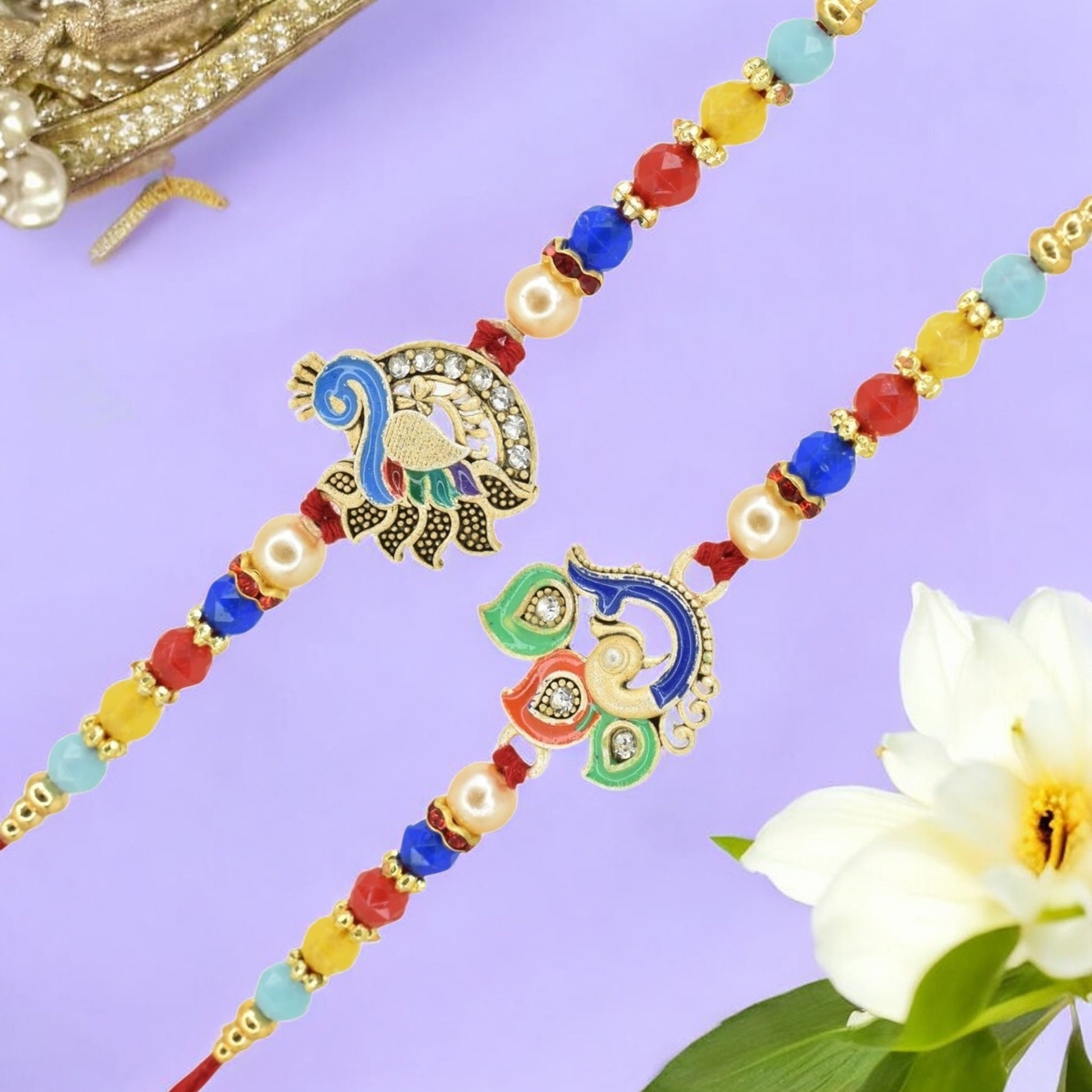 Rakhi with Greeting Card and Box