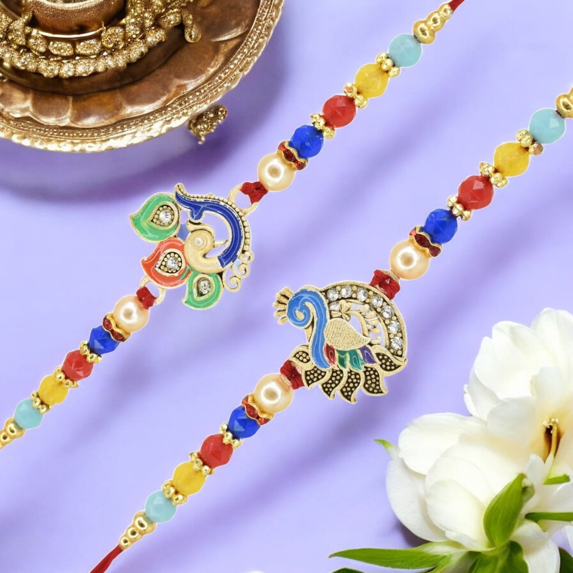 Rakhi with Greeting Card and Box