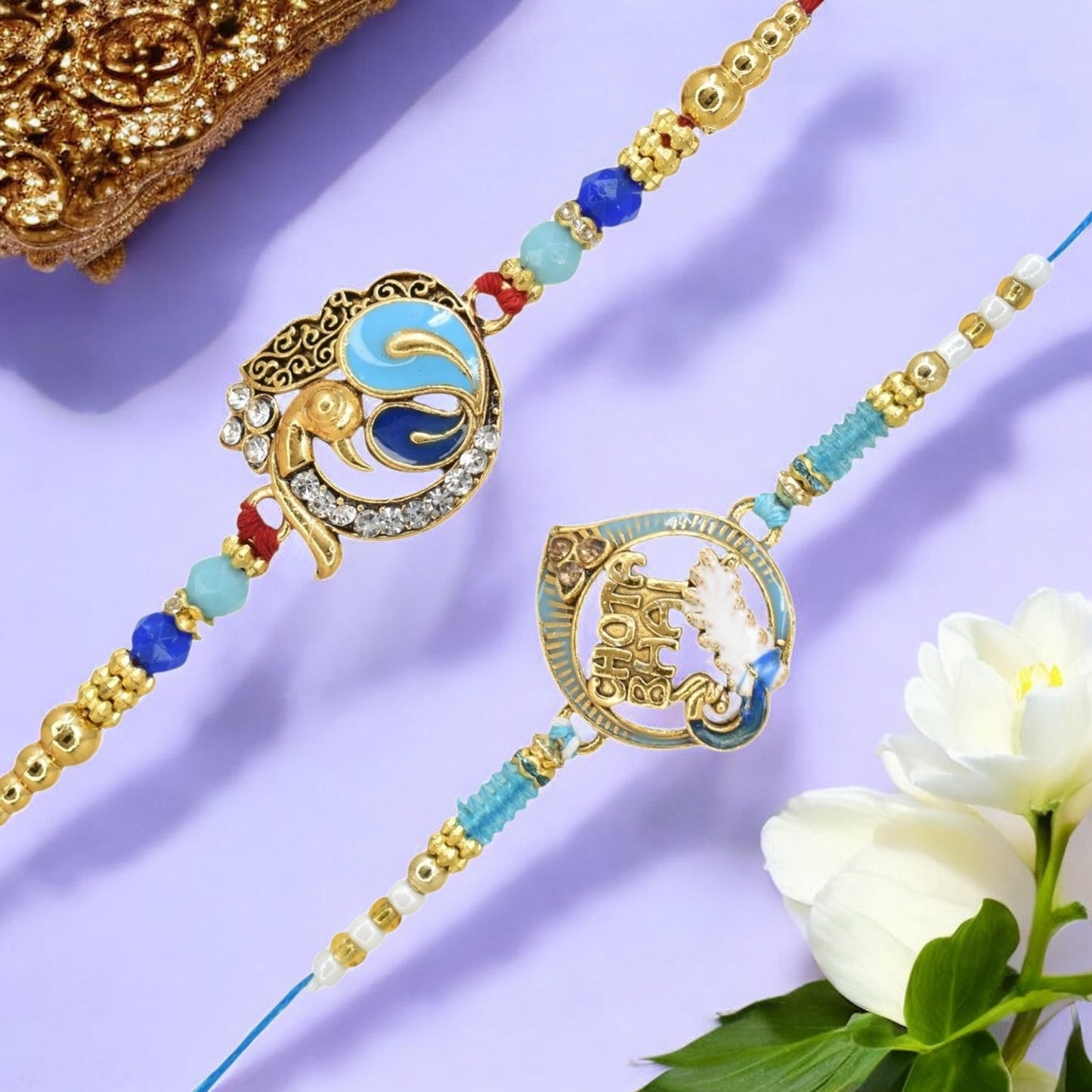 Rakhi with Greeting Card and Box