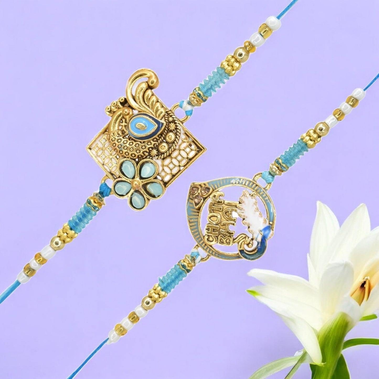 Rakhi with Greeting Card and Box