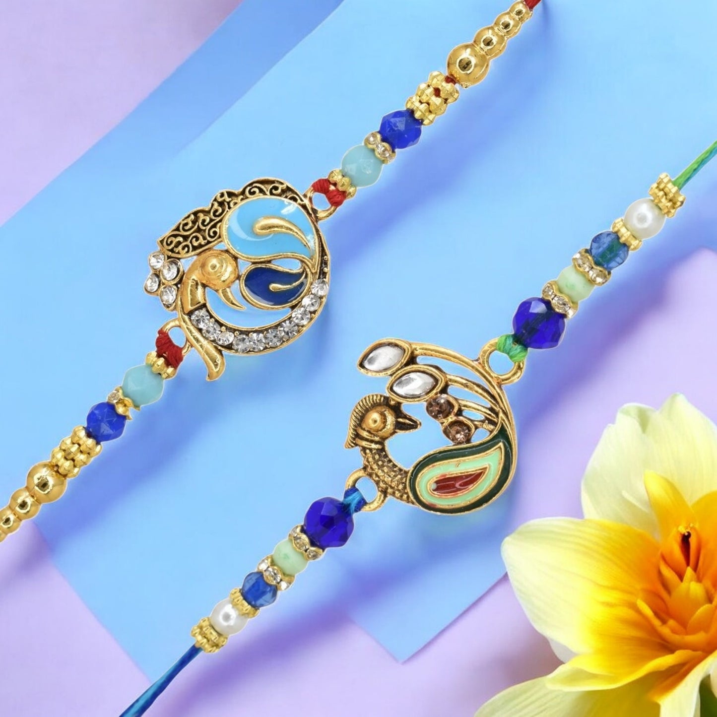 Rakhi with Greeting Card and Box