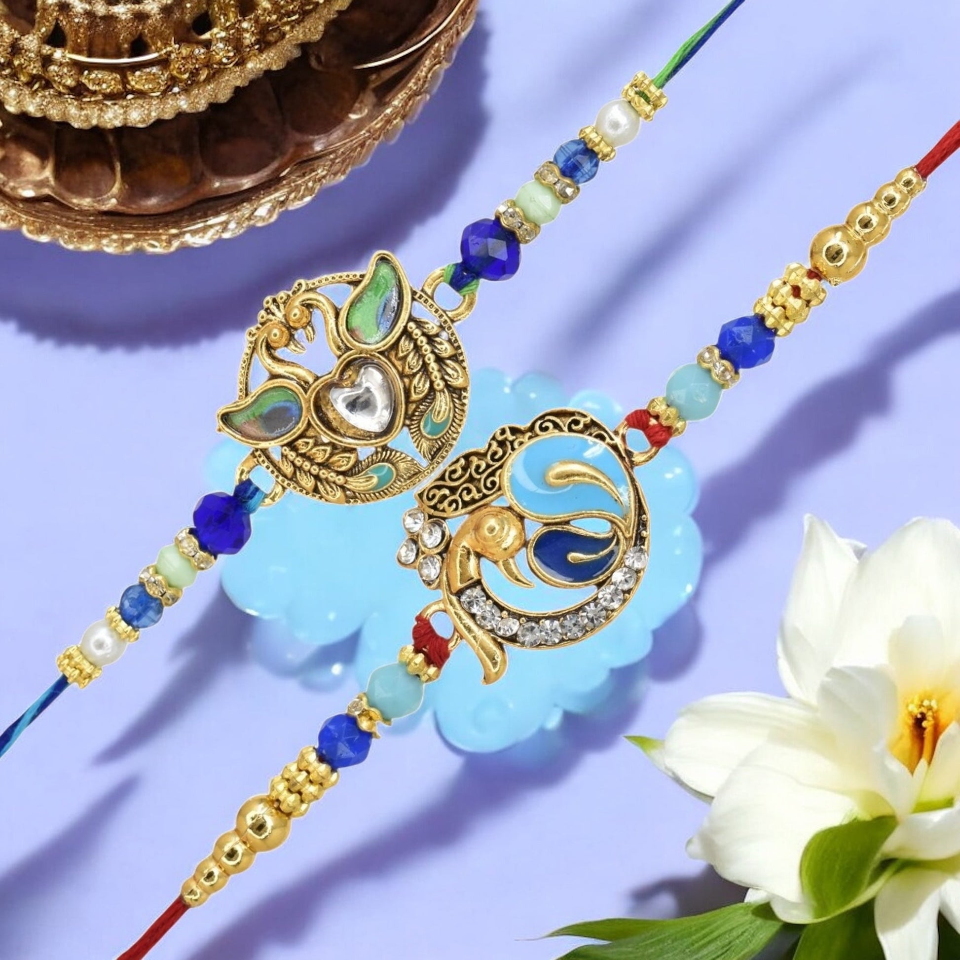 Rakhi with Greeting Card and Box