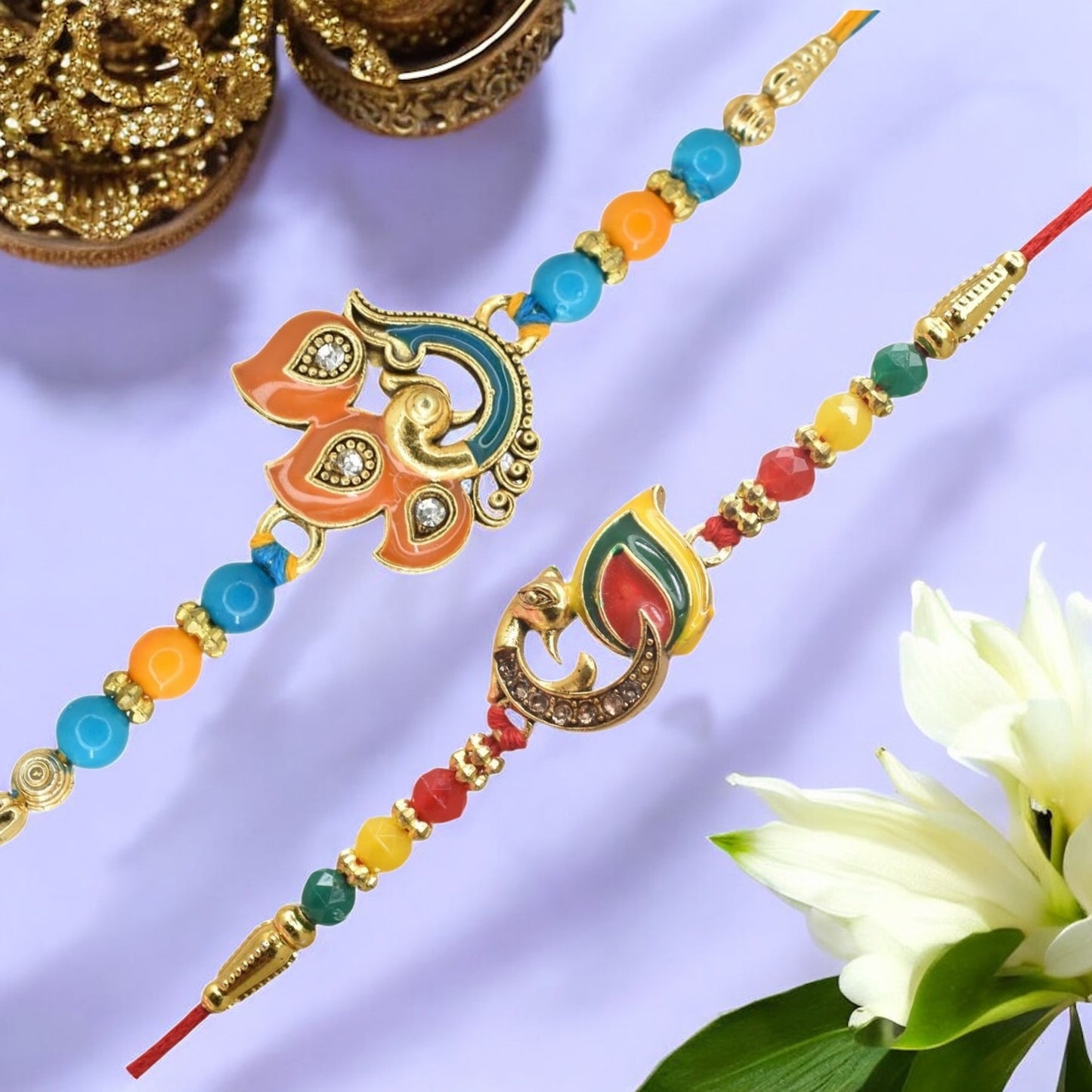 Rakhi with Greeting Card and Box