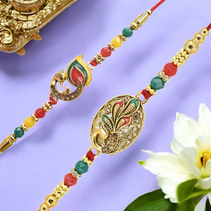 Rakhi with Greeting Card and Box