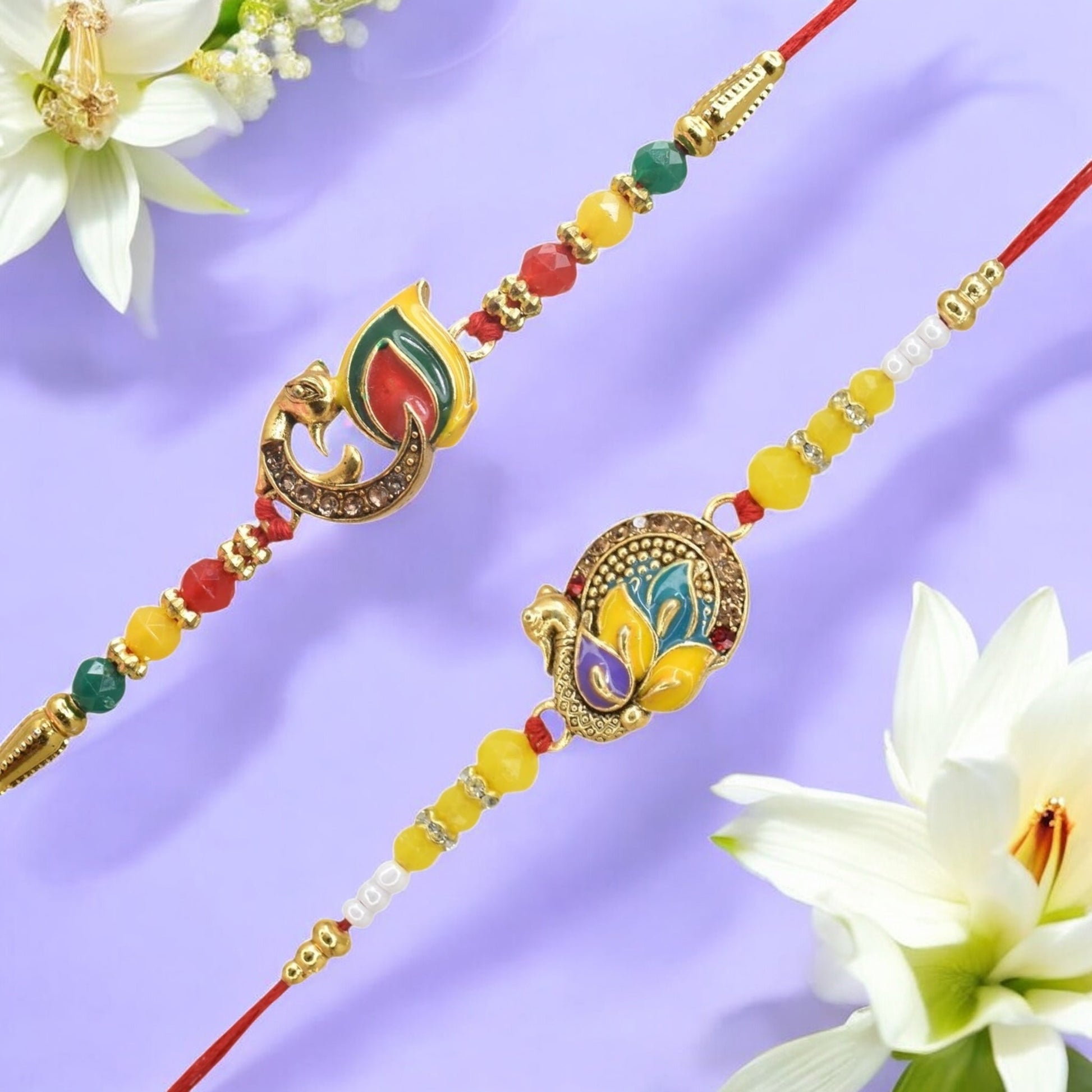 Rakhi with Greeting Card and Box