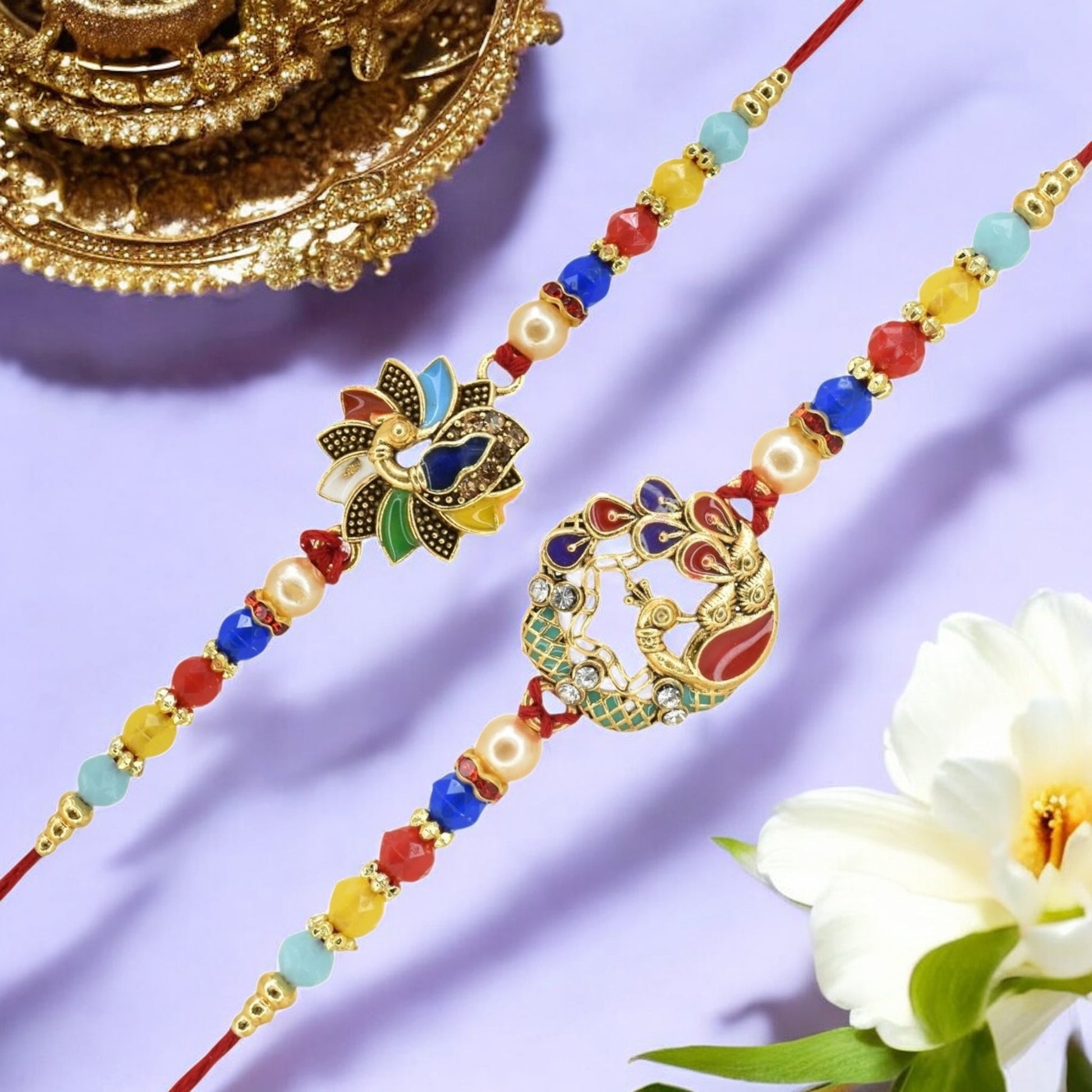 Rakhi with Greeting Card and Box