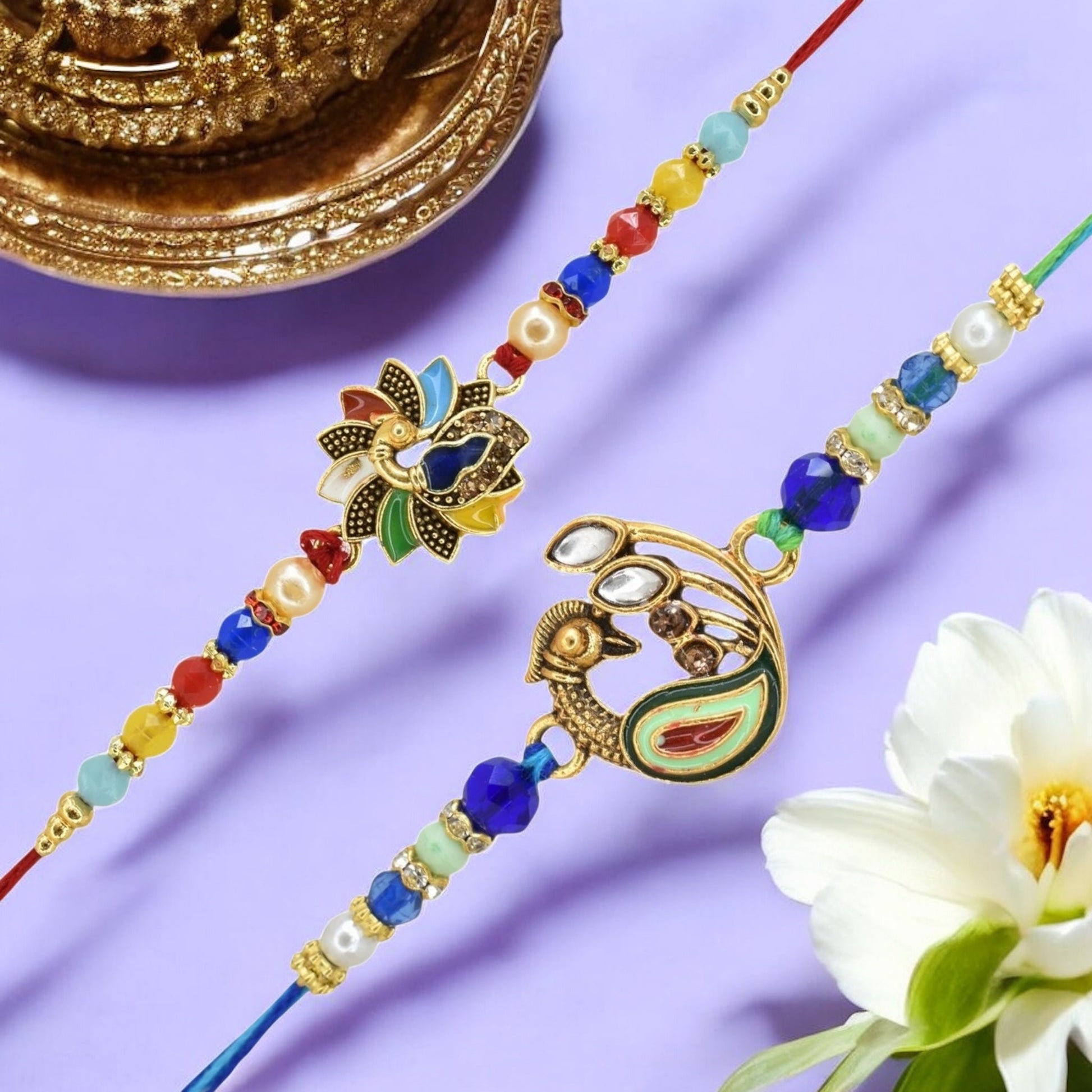 Rakhi with Greeting Card and Box