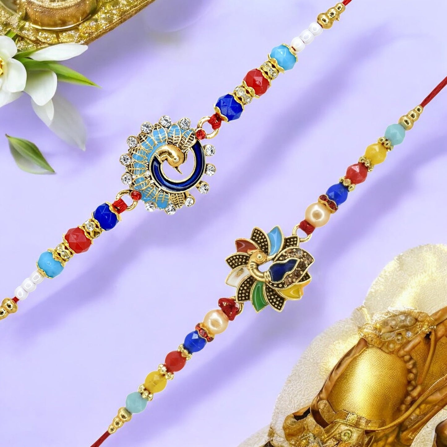 Rakhi with Greeting Card and Box