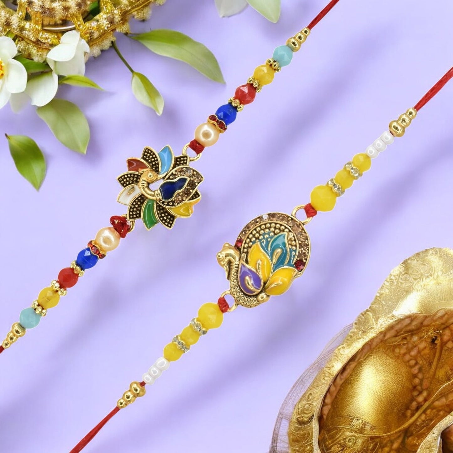 Rakhi with Greeting Card and Box