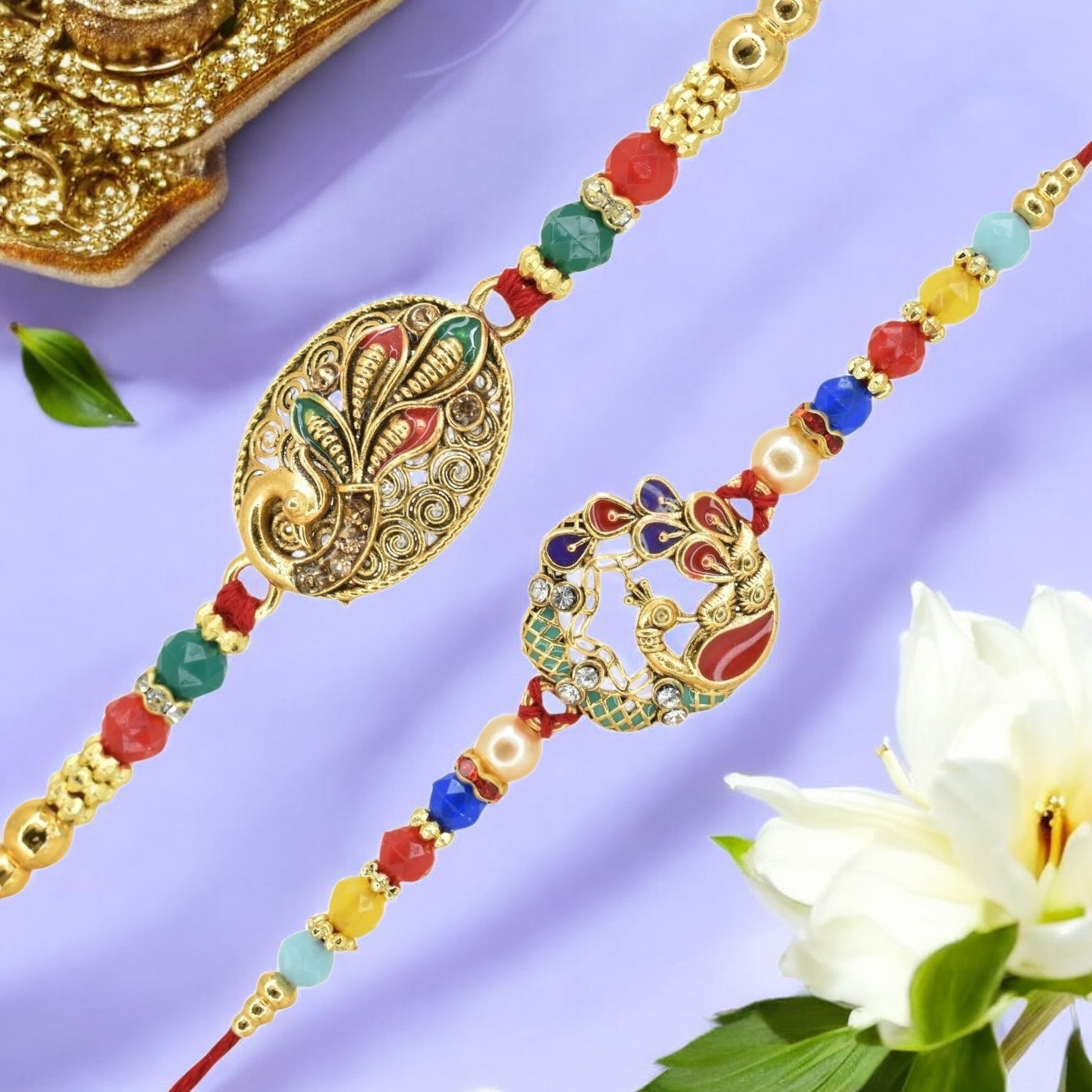 Rakhi with Greeting Card and Box