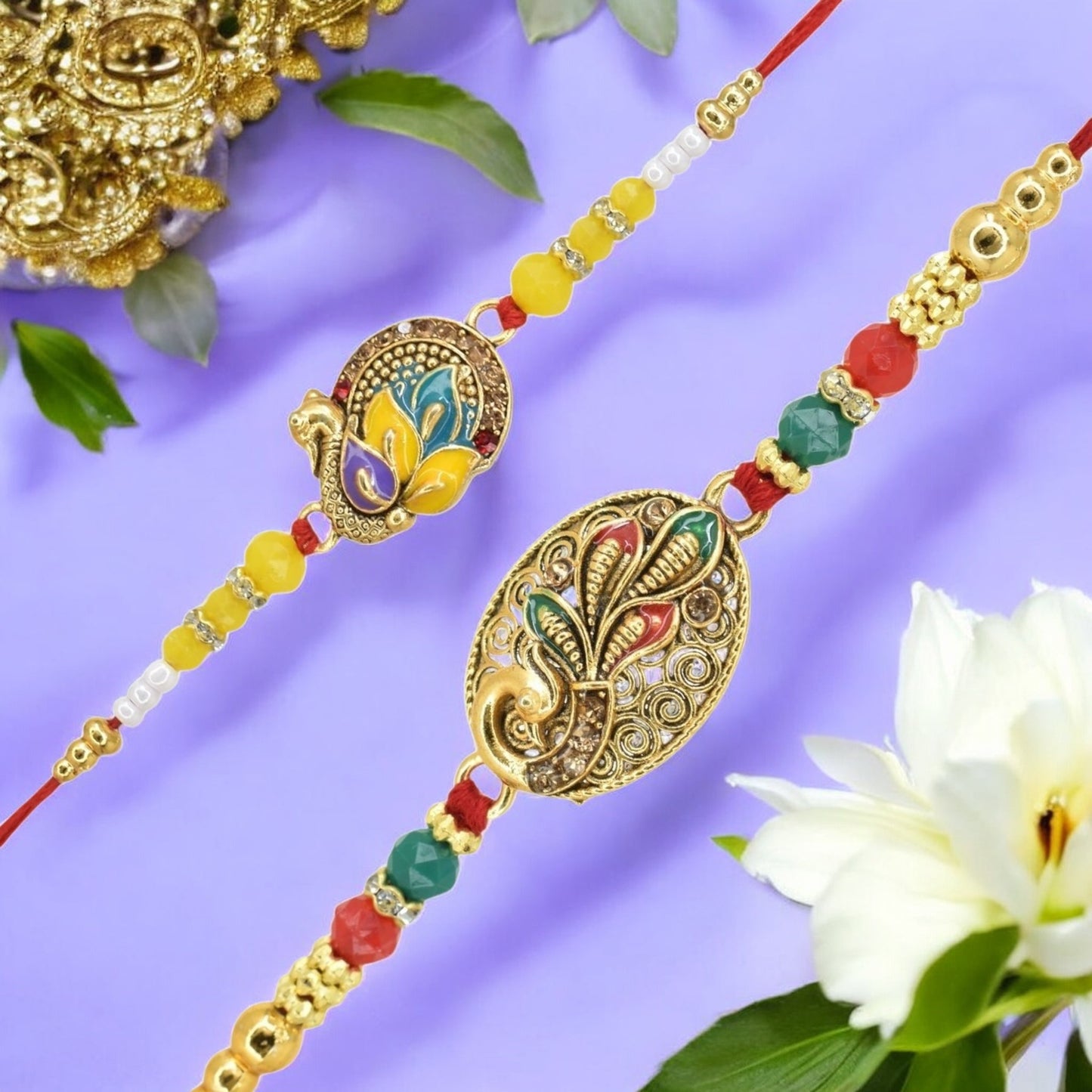 Rakhi with Greeting Card and Box