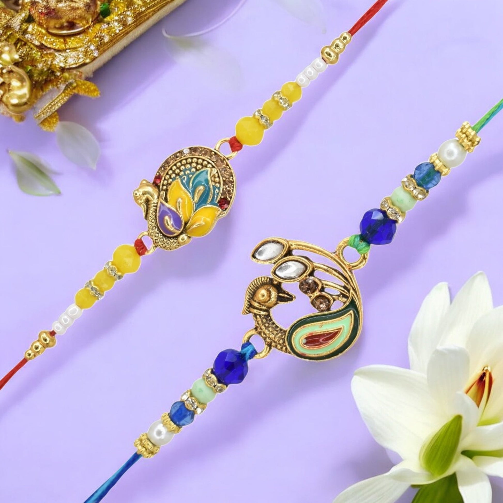 Rakhi with Greeting Card and Box