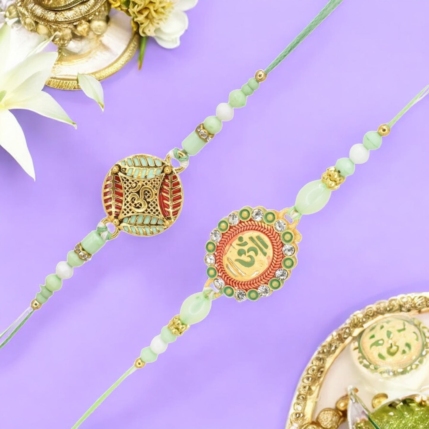 Rakhi with Greeting Card and Box