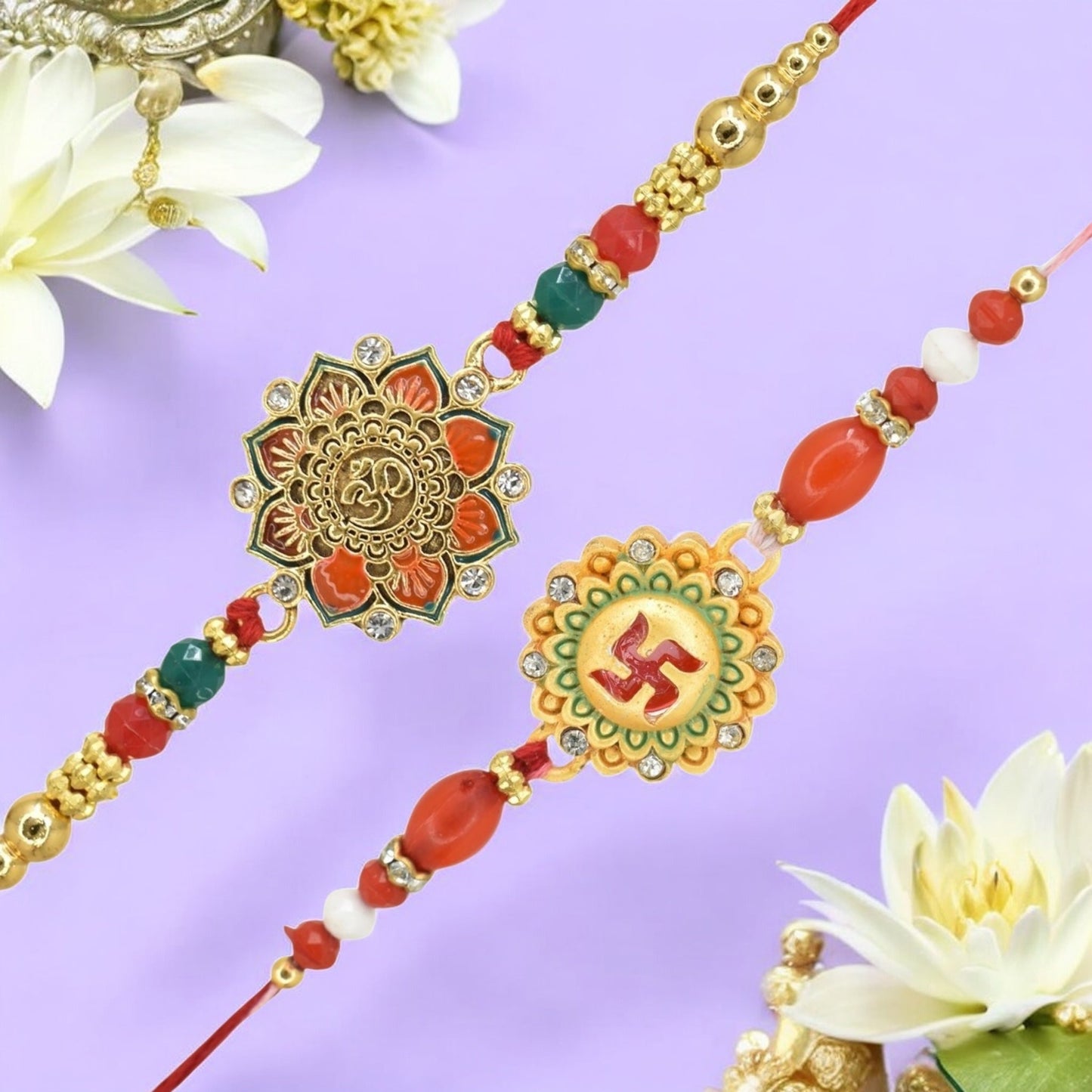 Rakhi with Greeting Card and Box