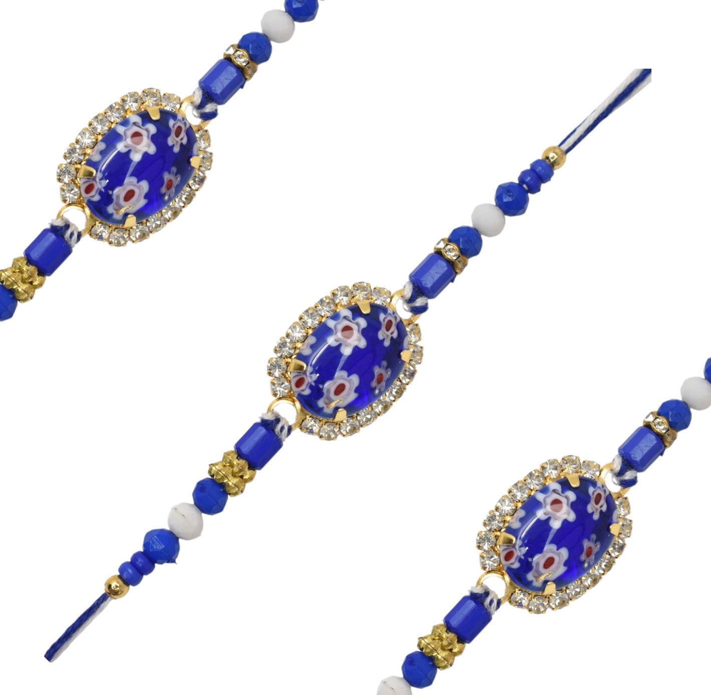 Silver Diamond Rakhi