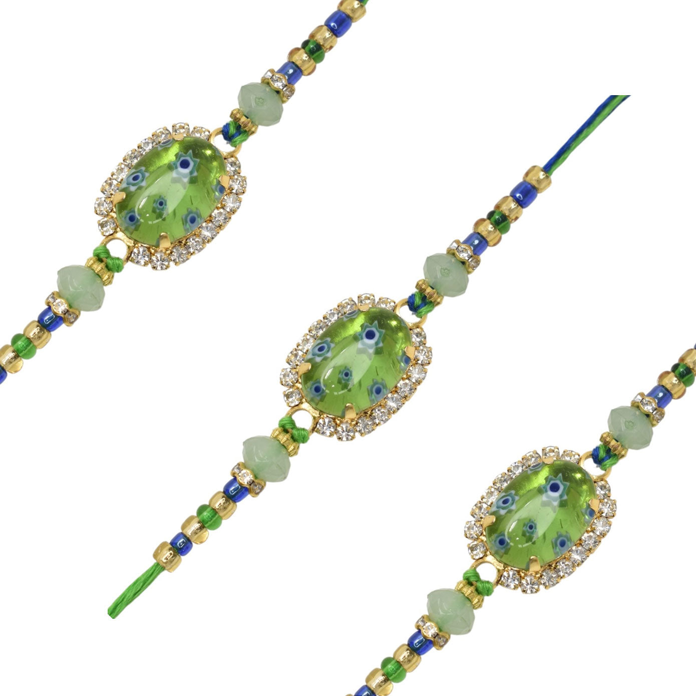 Silver Diamond Rakhi