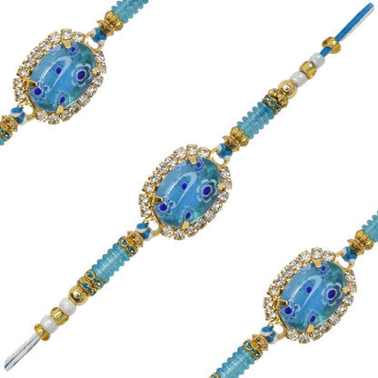 Silver Diamond Rakhi